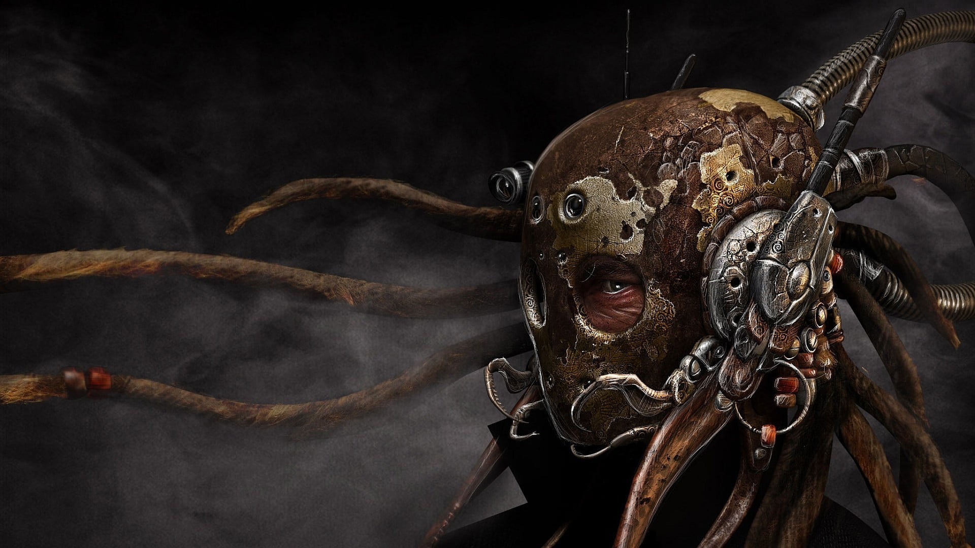 metal, no people, animal body part, smoke - physical structure, futuristic, digital art, steampunk, domestic animals, illustration, mammal, representation, HD Wallpaper