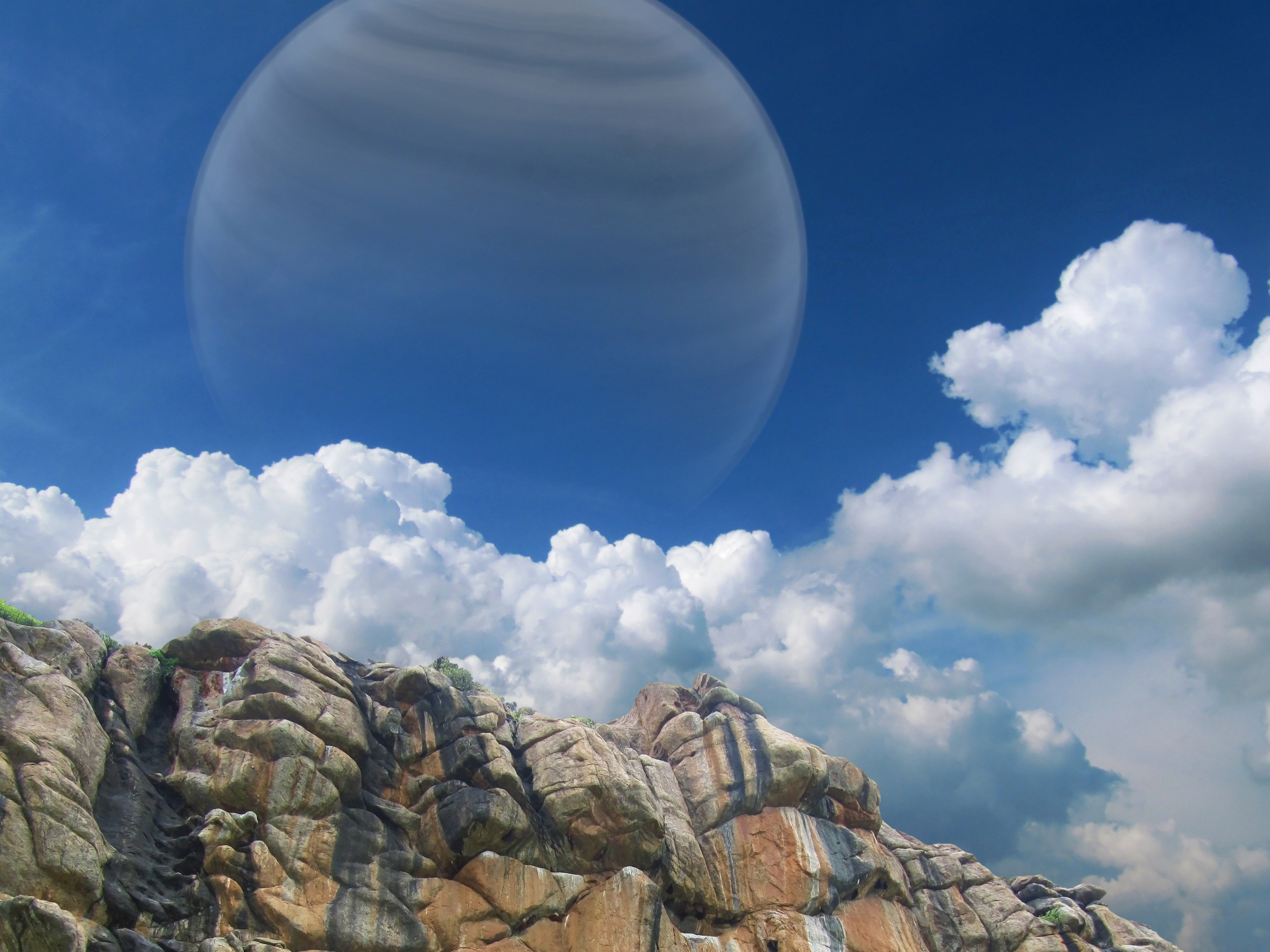 imaginary, physical geography, moon, outdoors, distant, tranquility, satellite, astrophysics, terrestrial, mountain, scenics - nature, astronomy, giant, HD Wallpaper