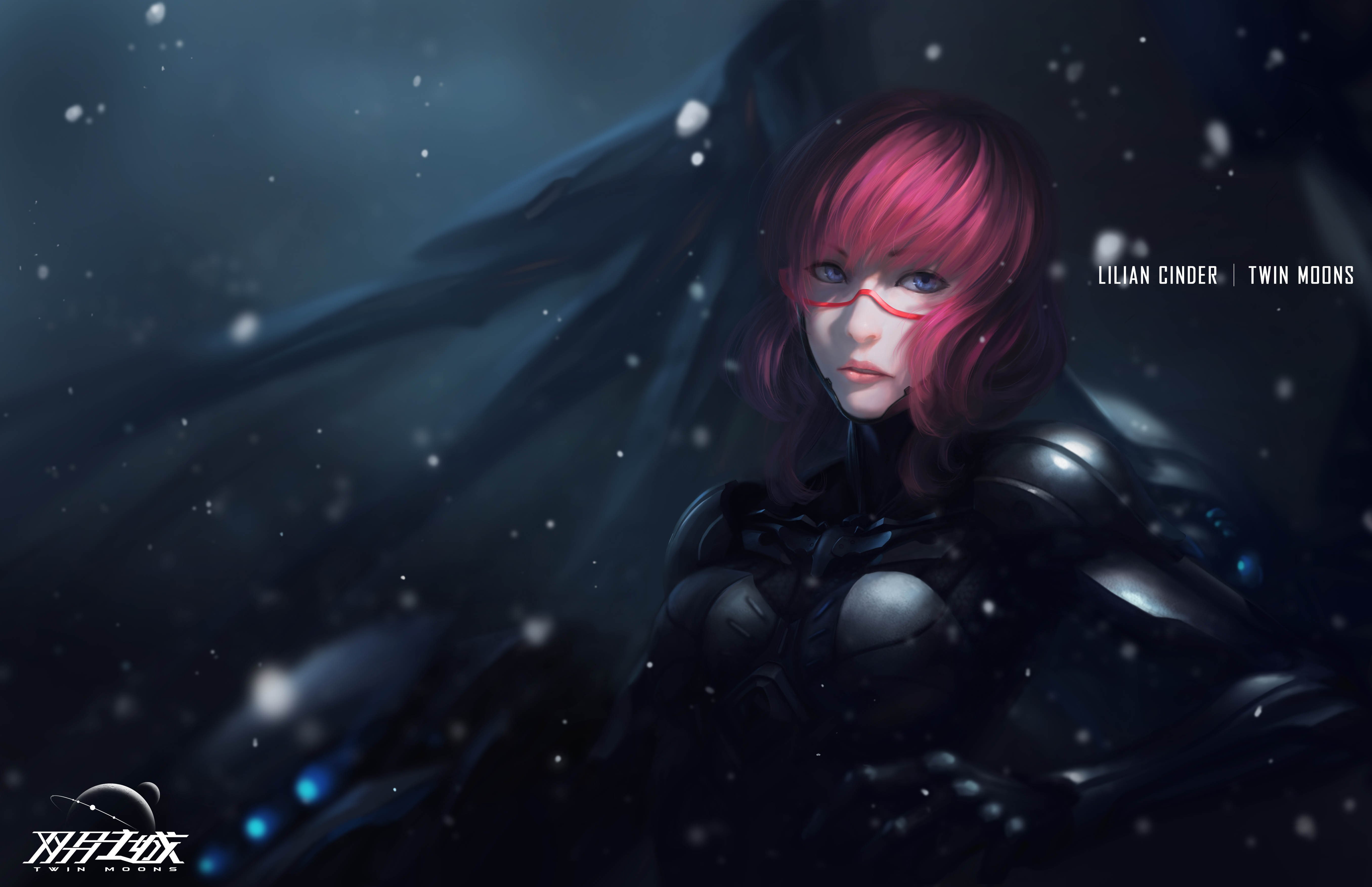 wings, cinder, 5K, lilian, sai, moons, twin, bodysuit, megane, foubalana, HD Wallpaper