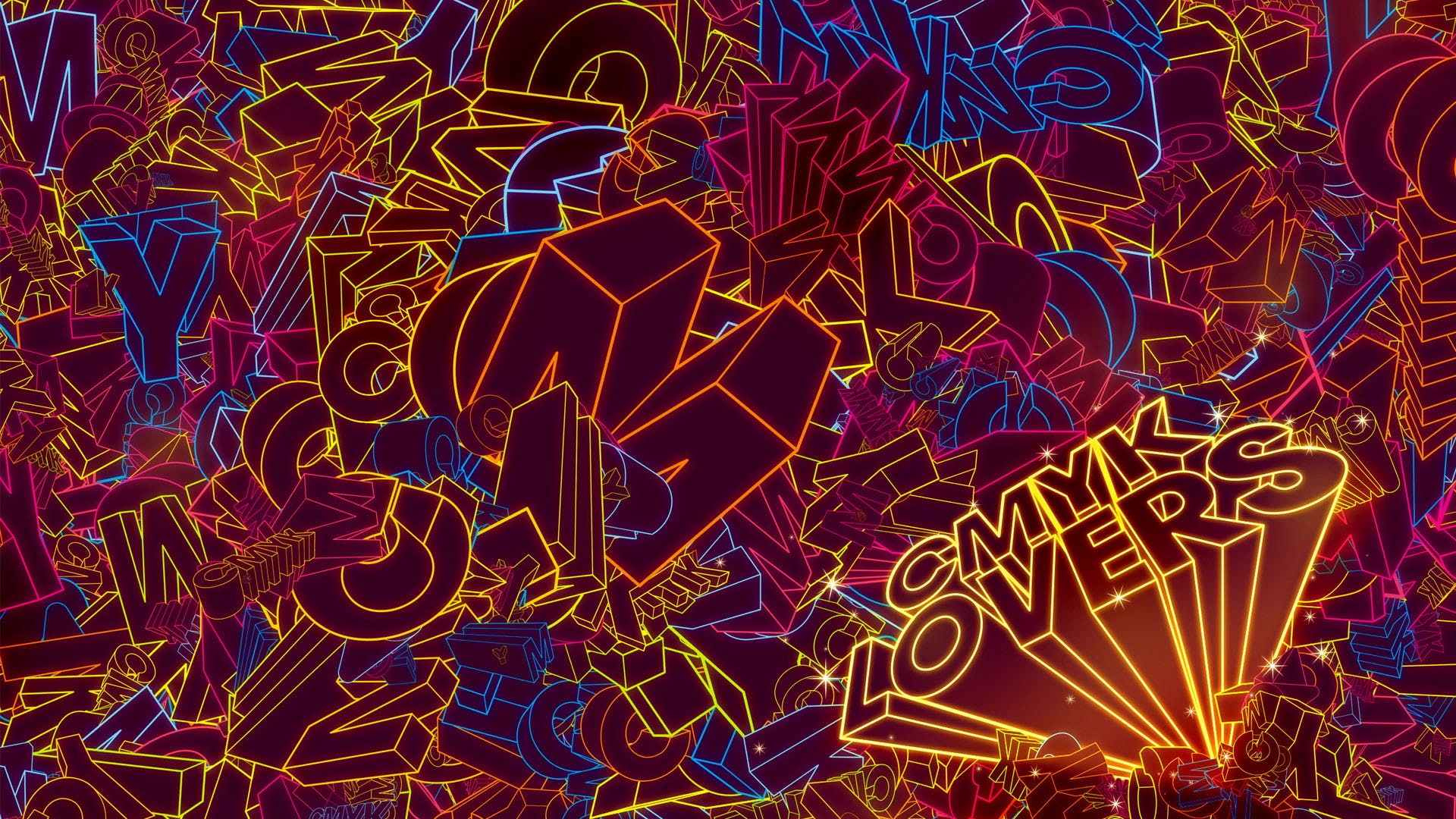 colors, abstract, hd, 1080P, cmyk, lovers, HD Wallpaper