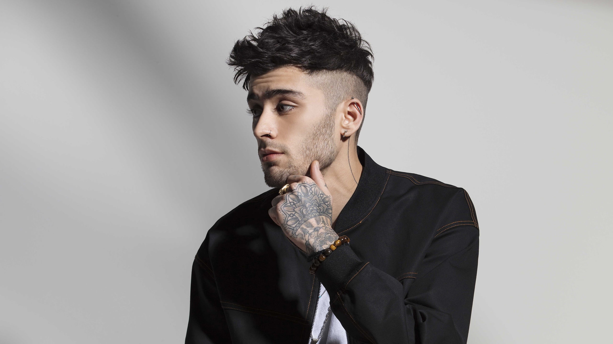 look, jacket, tattoo, Zayn Malik, 2K, male, HD Wallpaper