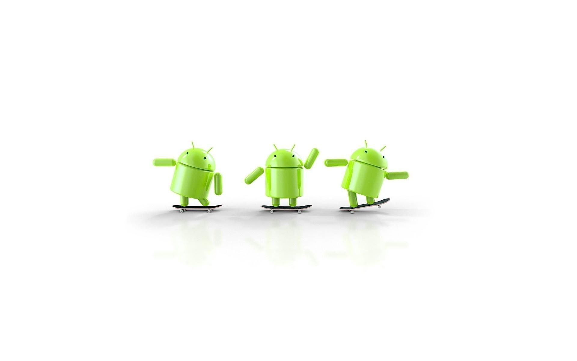 funny, 1080P, green, skateboarding, android, android logo, background, HD Wallpaper