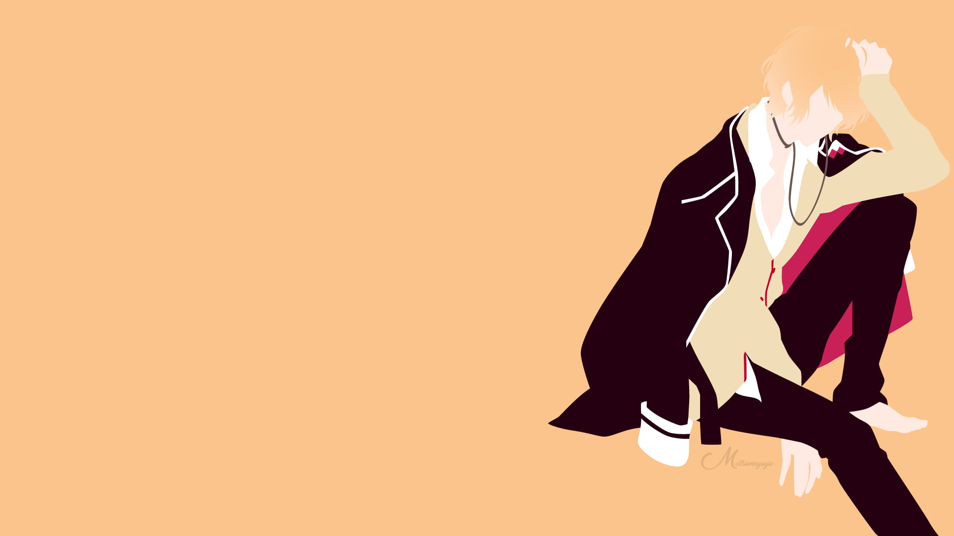 Vector, 1080P, Shu Sakamaki, Minimalist, Diabolik Lovers, Anime, HD Wallpaper