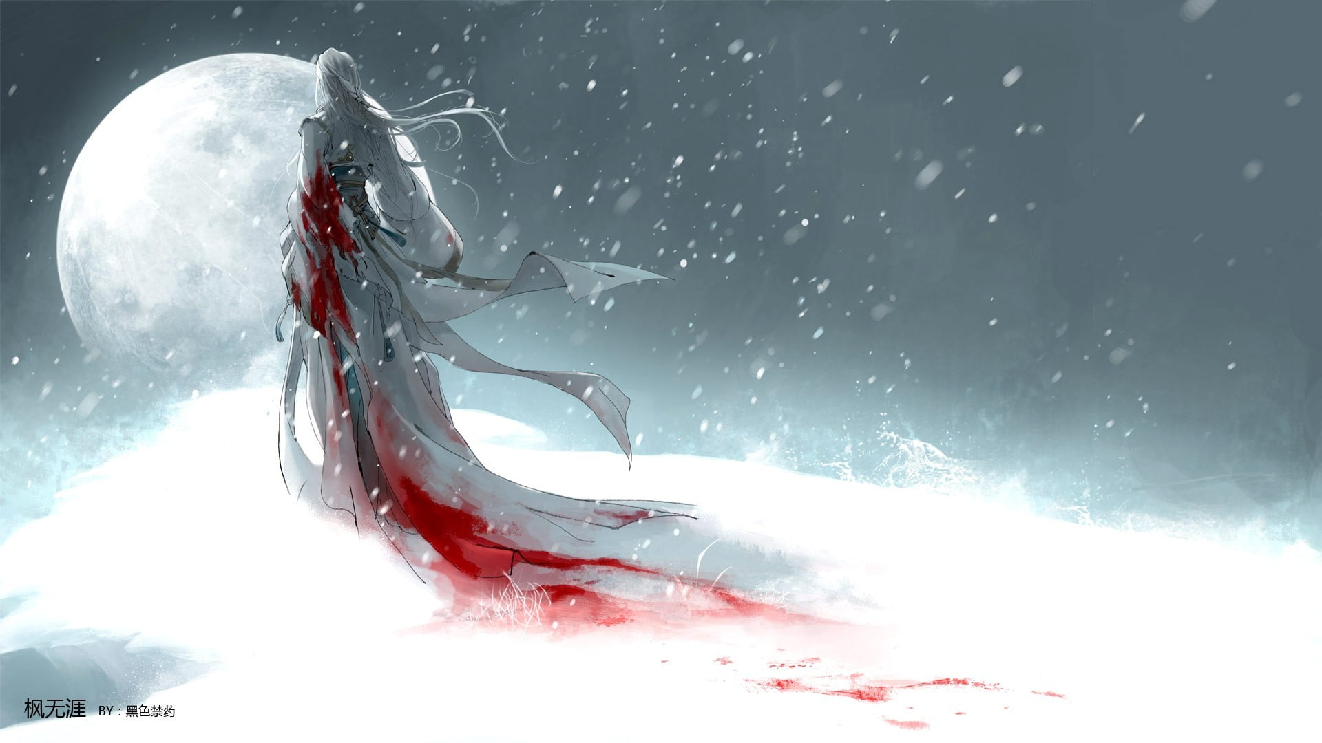 mode of transportation, snow, white color, fantasy art, white, sunlight, red, transportation, frozen, blood, motion, nature, beauty in nature, cold temperature, HD Wallpaper