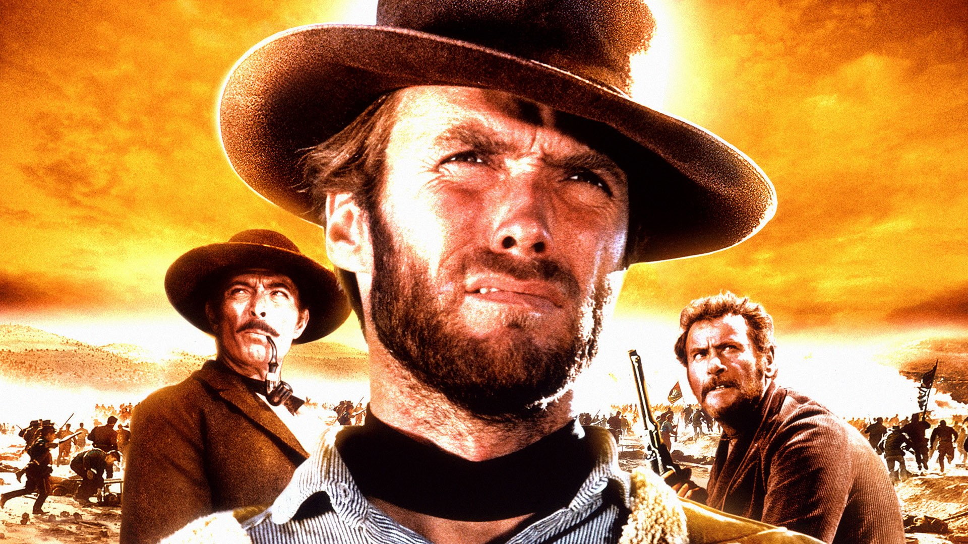 1080P, Movie, Eli Wallach, Clint Eastwood, The Good, Lee Van Cleef, The Bad And The Ugly, HD Wallpaper