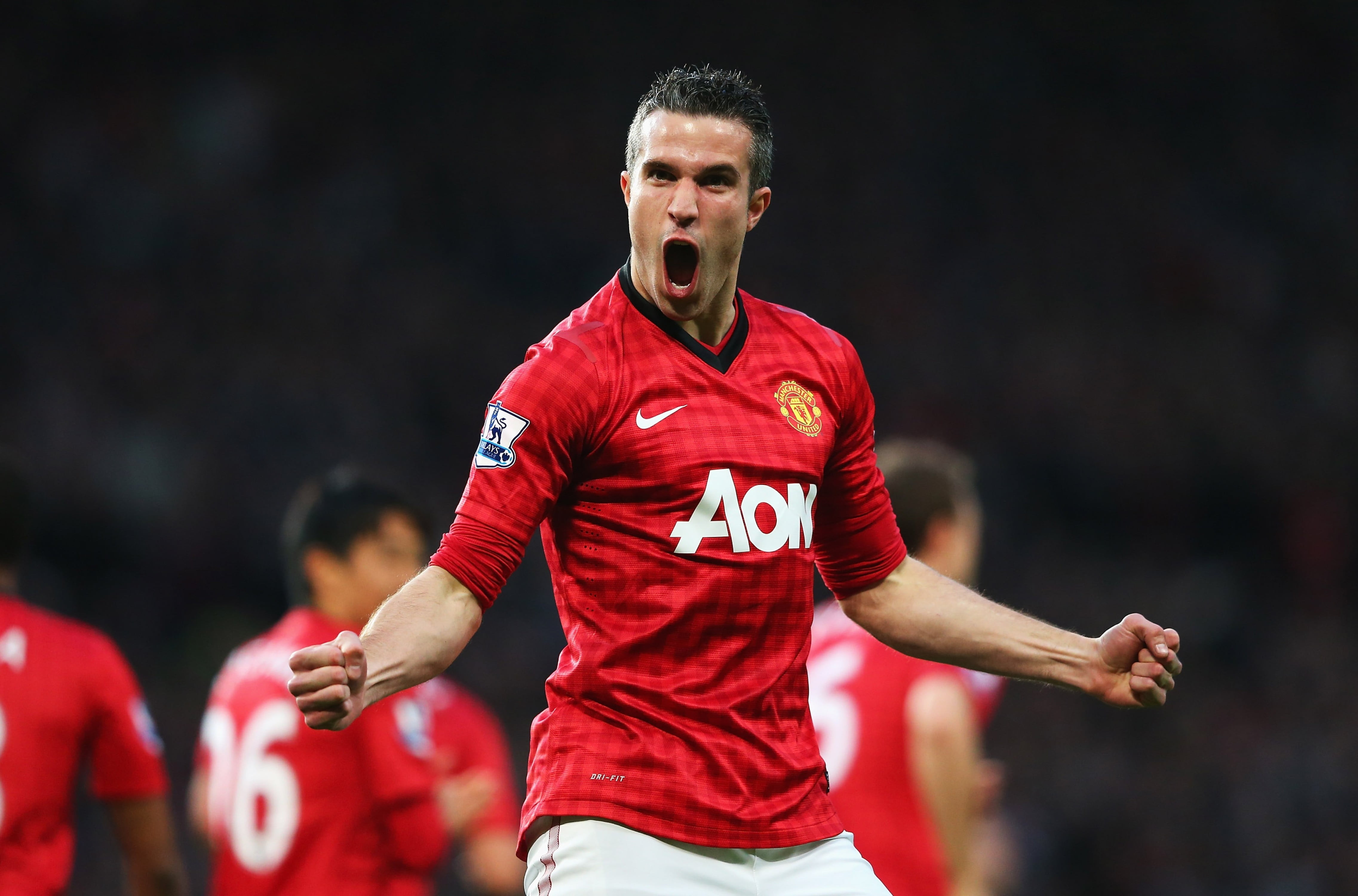 athlete, mouth open, people, Manchester United Football Club, adult, competitive sport, Player, sports uniform, clothing, soccer, jersey, Football, 4K, HD Wallpaper