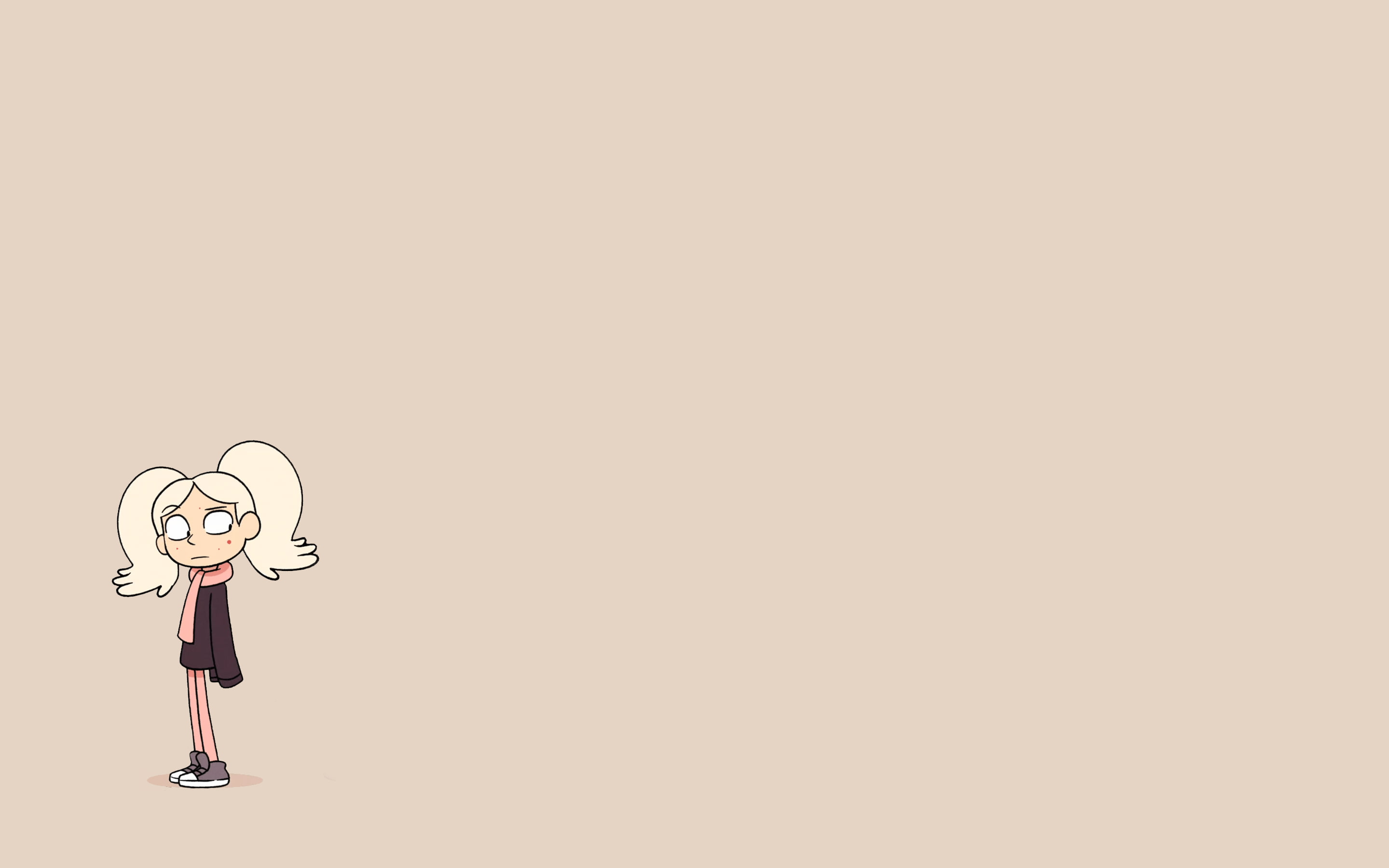 colored background, creativity, minimalism, humor, holding, fun, Marra (Hilda), Mean Girl, 2K, cut out, indoors, copy space, full length, The Ghost, clock, HD Wallpaper