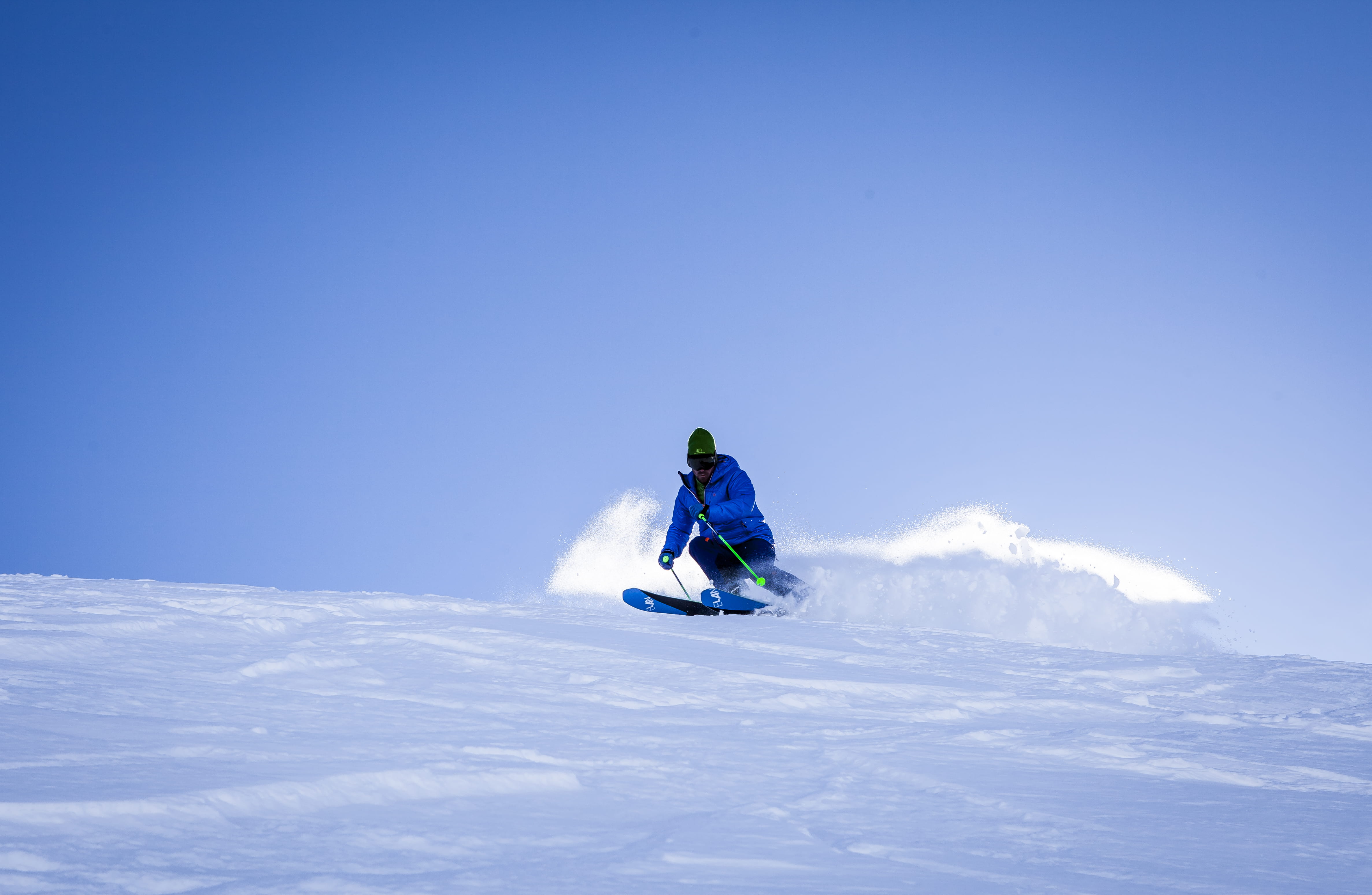 person, goggles, ski, mountain, weather, freedom, skiing, ski holiday, skier, cold temperature, landscape, nature, winter landscape, blue, ice, snow, recreation, HD Wallpaper