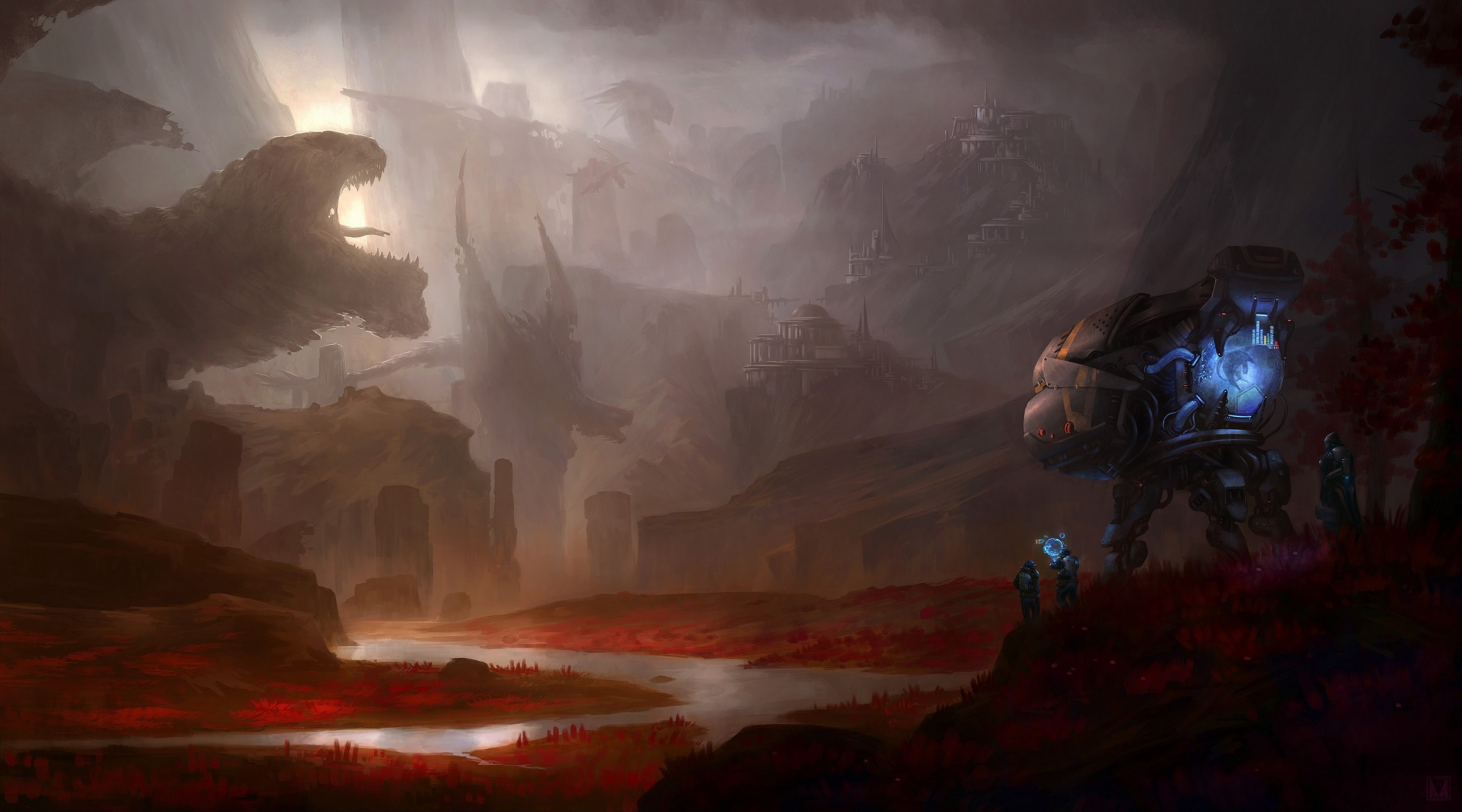 fantasy art, creature, science fiction, futuristic, 2K, HD Wallpaper