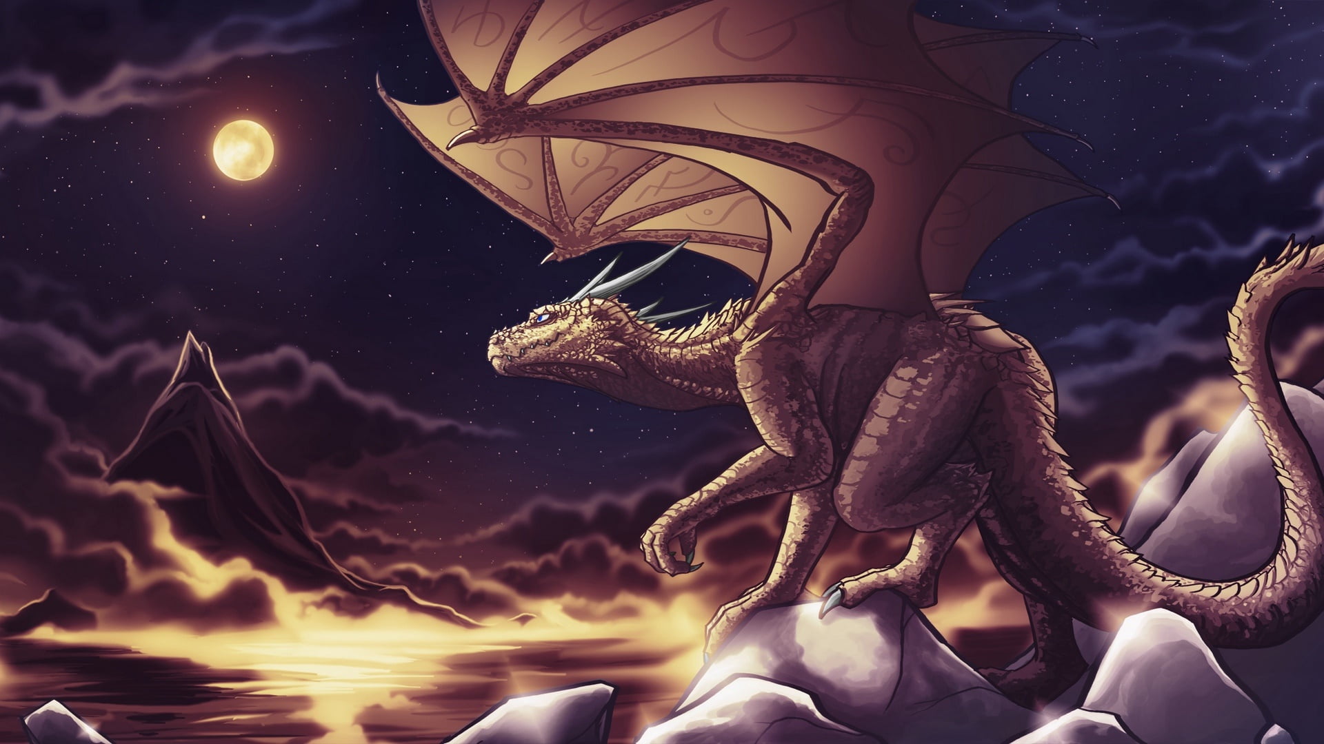 no people, darkness, animal, dragon, transparent, animals in the wild, illustration, glass - material, fantasy art, artwork, nature, vertebrate, 1080P, HD Wallpaper