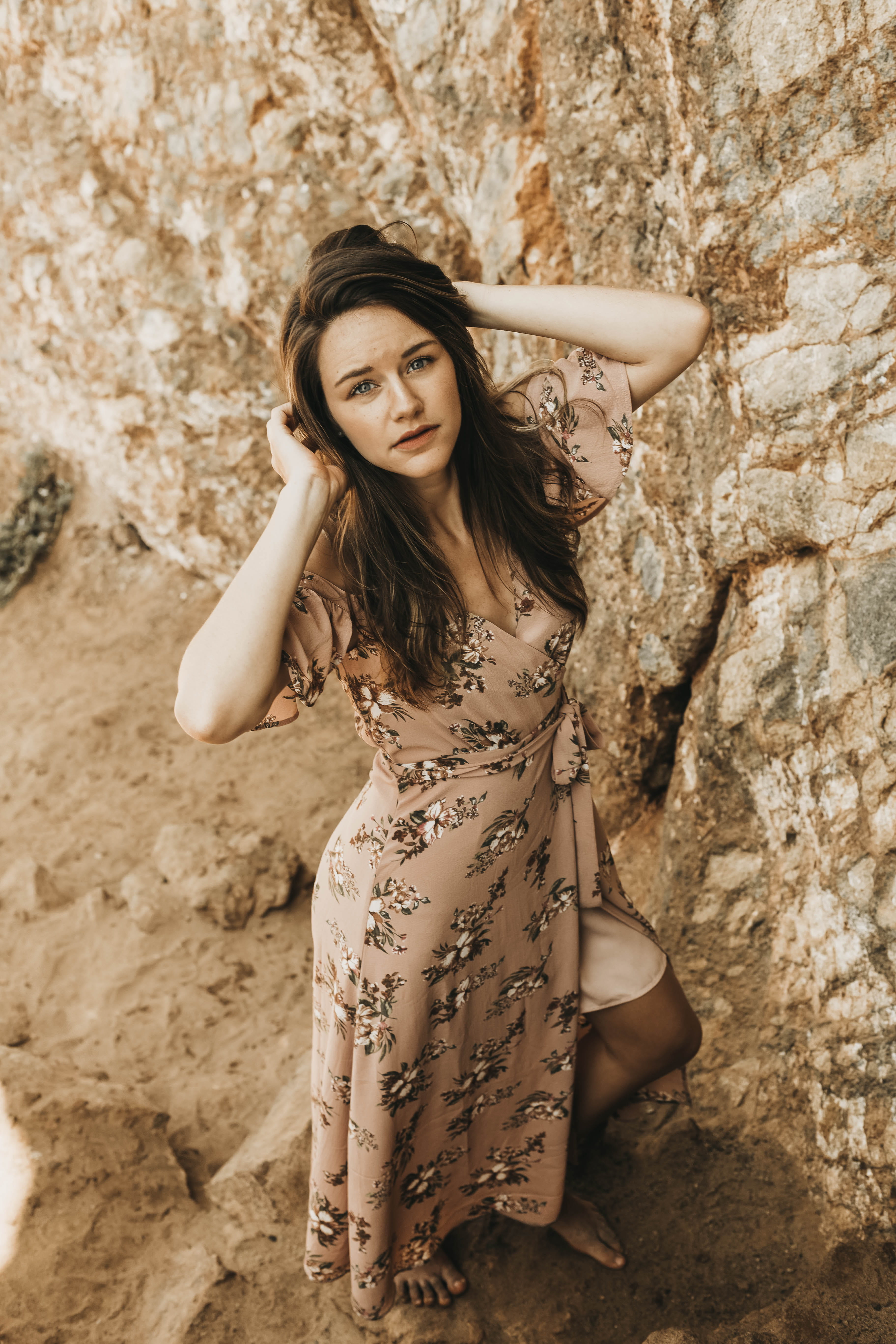 leisure activity, long hair, beautiful woman, brown, front view, looking at camera, lifestyles, daytime, clothing, near, white, young adult, hair, beauty, Phone HD Wallpaper