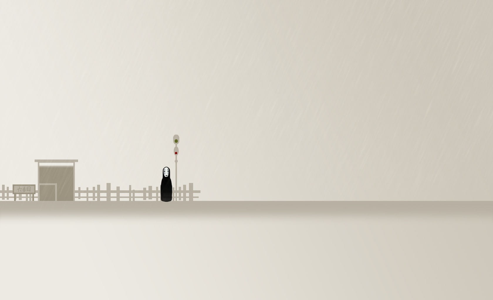 day, gray, architecture, blank, empty, bag, Artistic, six, station, environment, white color, no people, built structure, Anime, spirited away, clear sky, HD Wallpaper