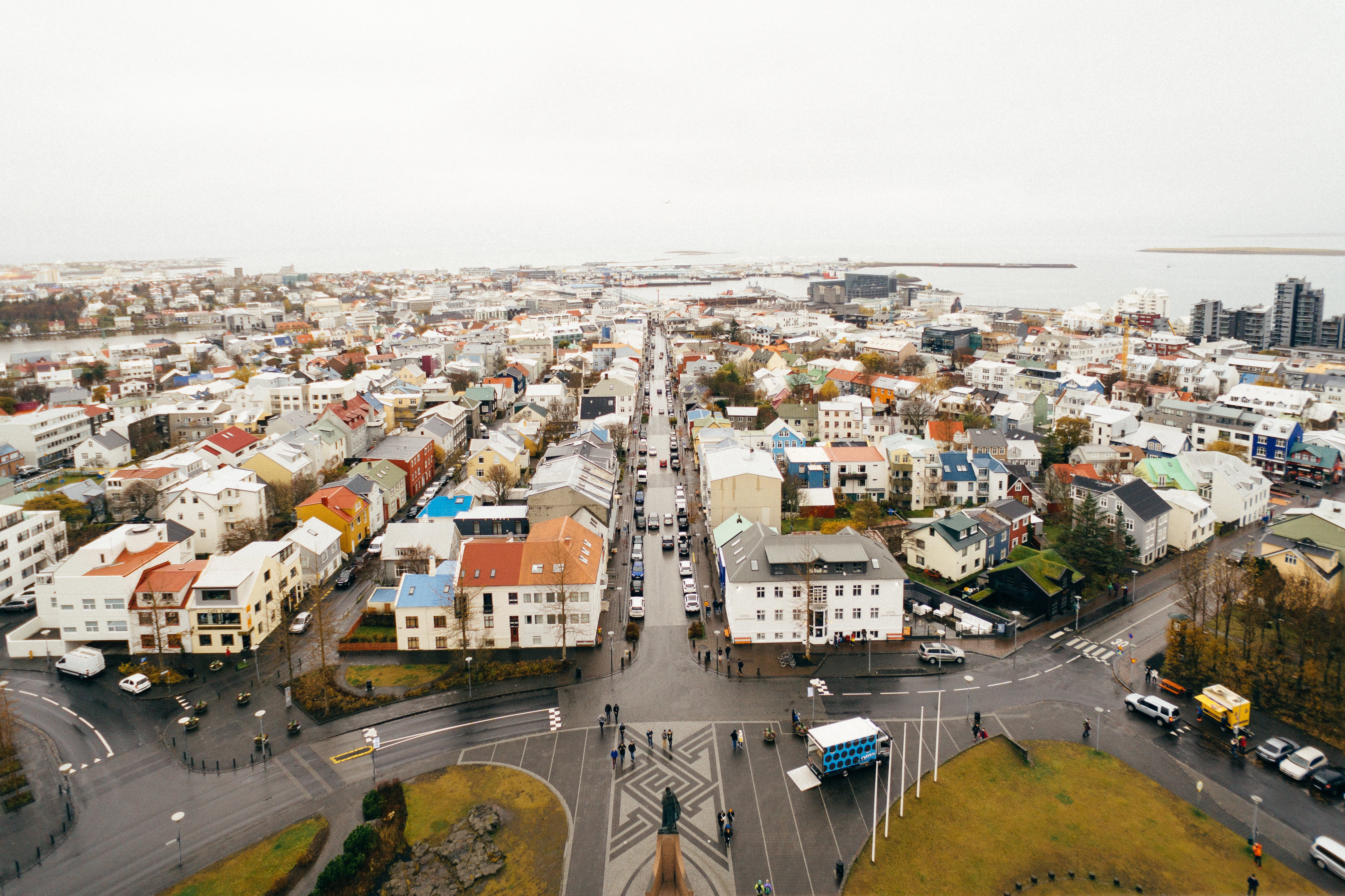 road, building, city street, car, high angle view, city, infrastructure, photography, urban, built structure, residential district, outdoors, city life, HD Wallpaper