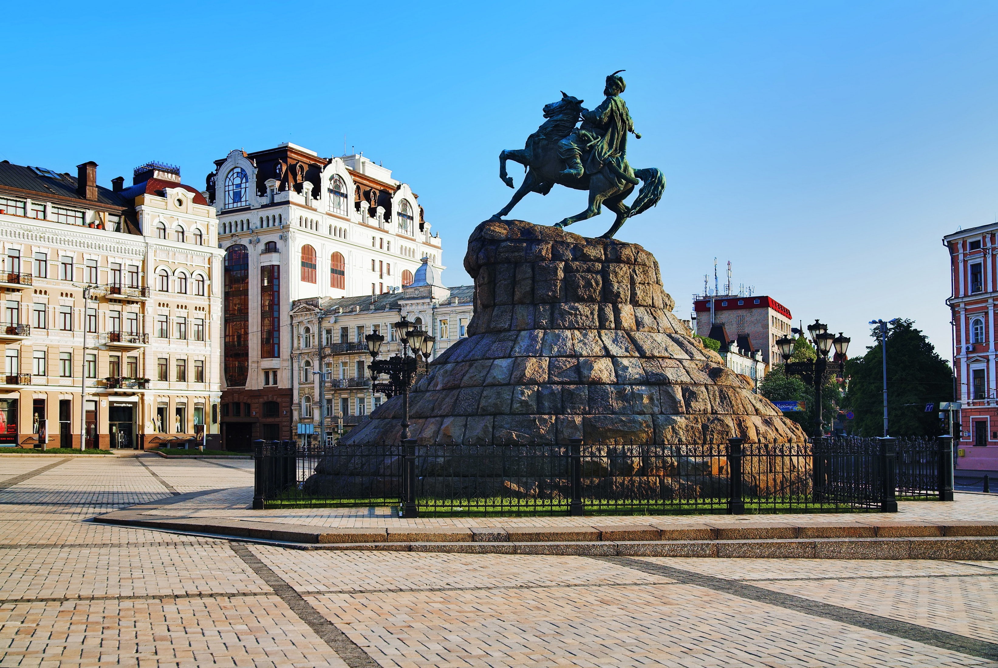 Kiev, Ukraine, home, city, khmelnytsky, photo, 2K, Bohdan Khmelnytsky, bohdan, monument, HD Wallpaper