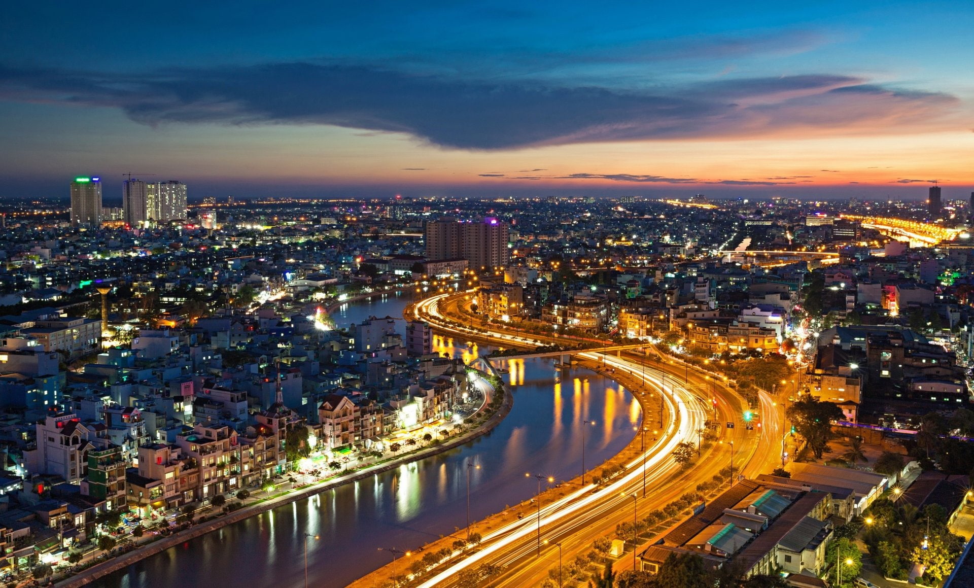 Saigon River, 1080P, Ho Chi Minh City, Vietnam, Cities, HD Wallpaper