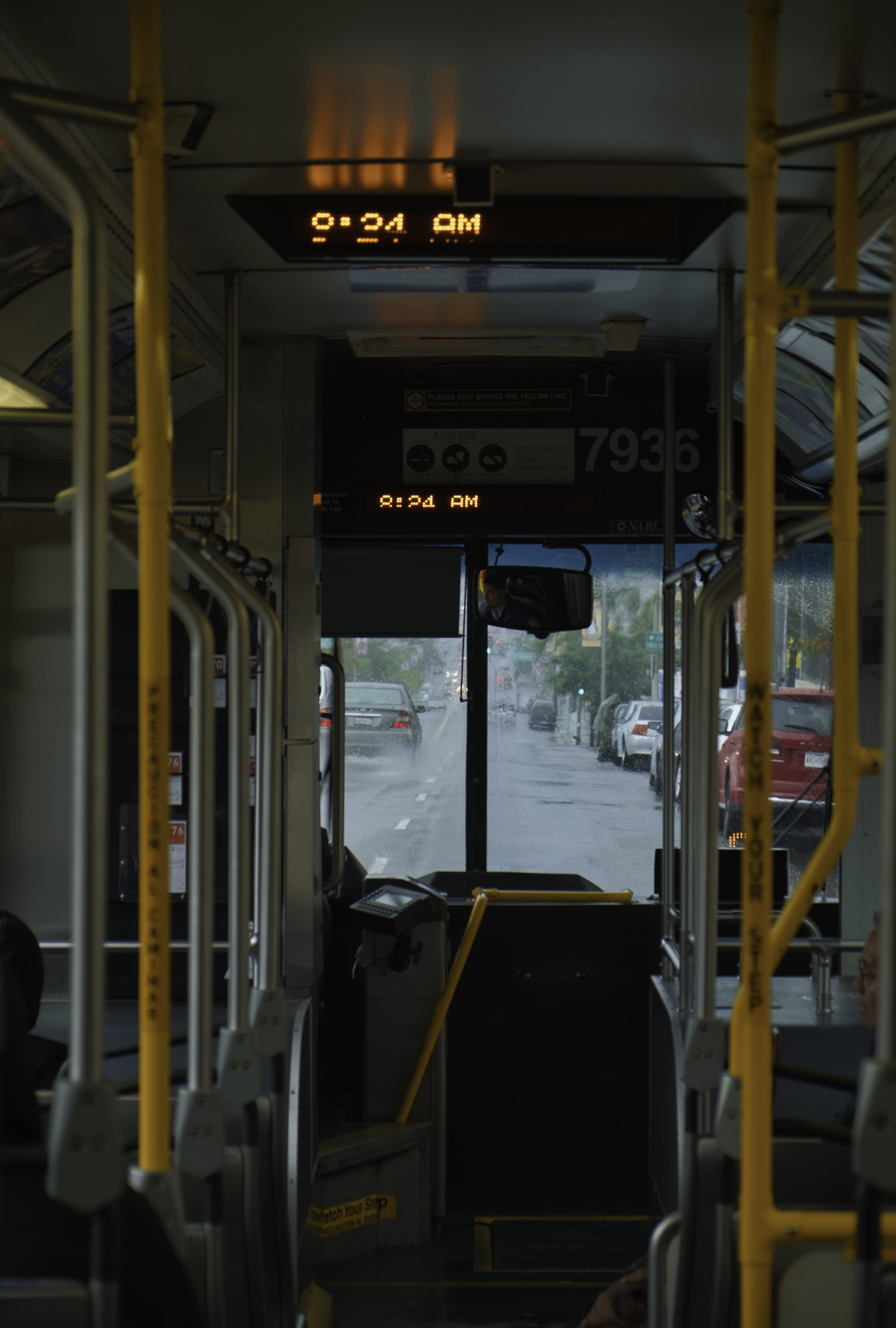 bus, 4K, vehicle interior, view, travel, automobile, human, urban, architectural column, car, illuminated, mode of transportation, no people, transportation, Phone HD Wallpaper