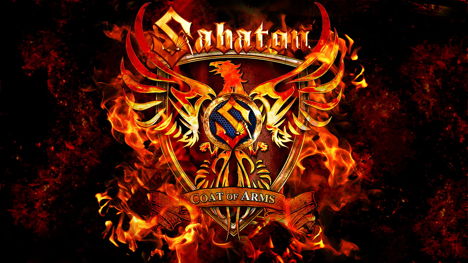 fire, metal, Sabaton, craft, arms, multi colored, heat - temperature, orange color, metal music, creativity, pattern, no people, glowing, coat, black background, HD Wallpaper