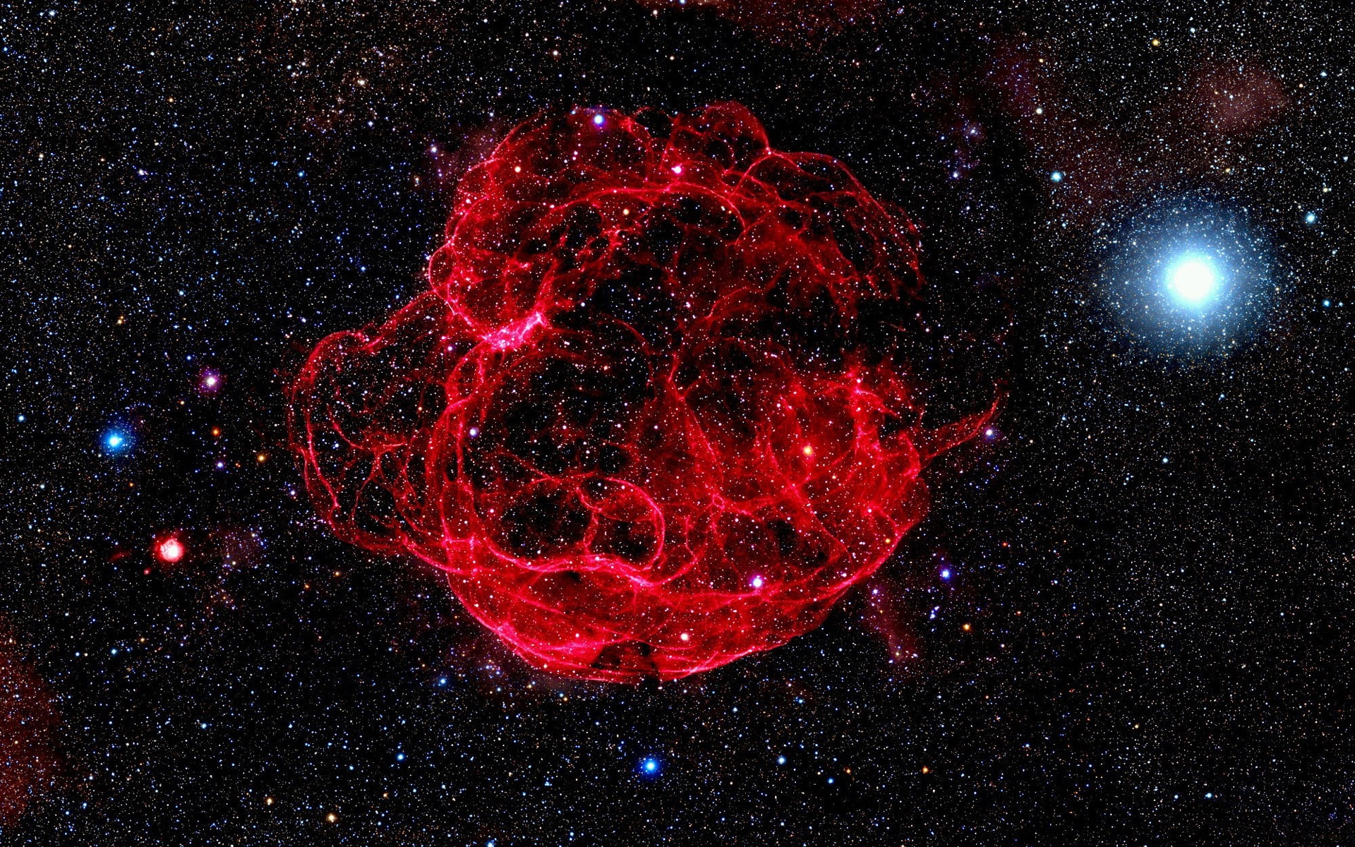 Red, Nebulae, 1080P, Stellar, HD Wallpaper