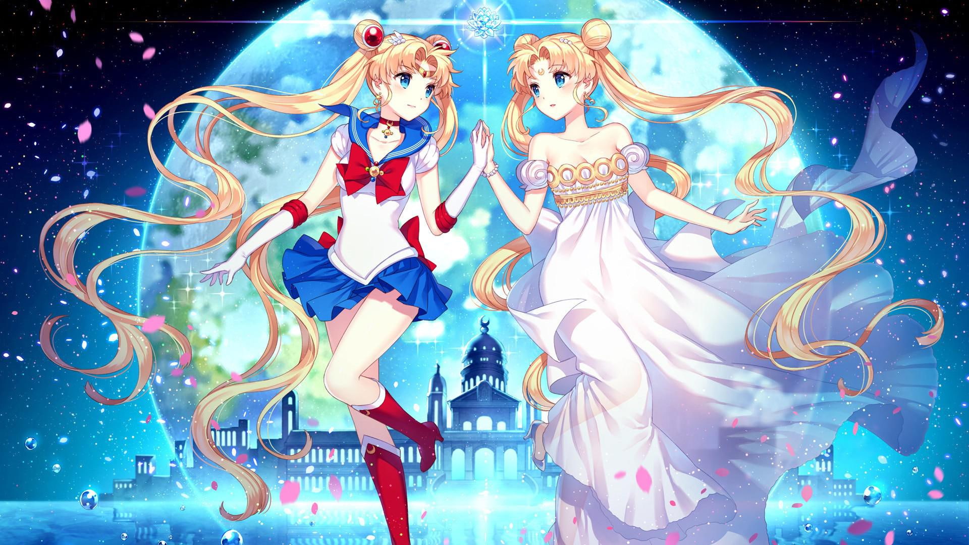 anime girls, anime, sailor month hare, 1080P, hare, girls, month, sailor, HD Wallpaper