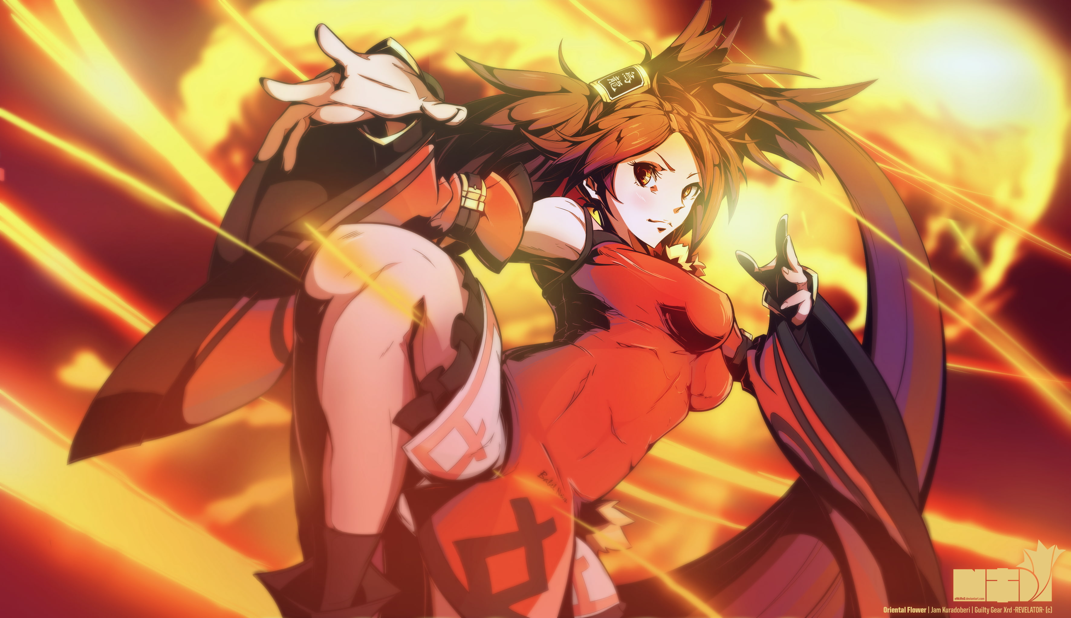 human representation, guilty gear xrd revelator, anime style games, decoration, jam kuradoberi, craft, paper, sunlight, creativity, no people, nature, female likeness, HD Wallpaper