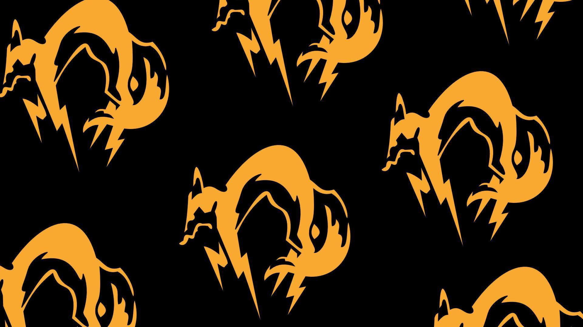 fox, foxhound, 1920x1080, pattern, metal, metal gear solid, 1080P, orange, vector, black, logo, solid, gear, HD Wallpaper