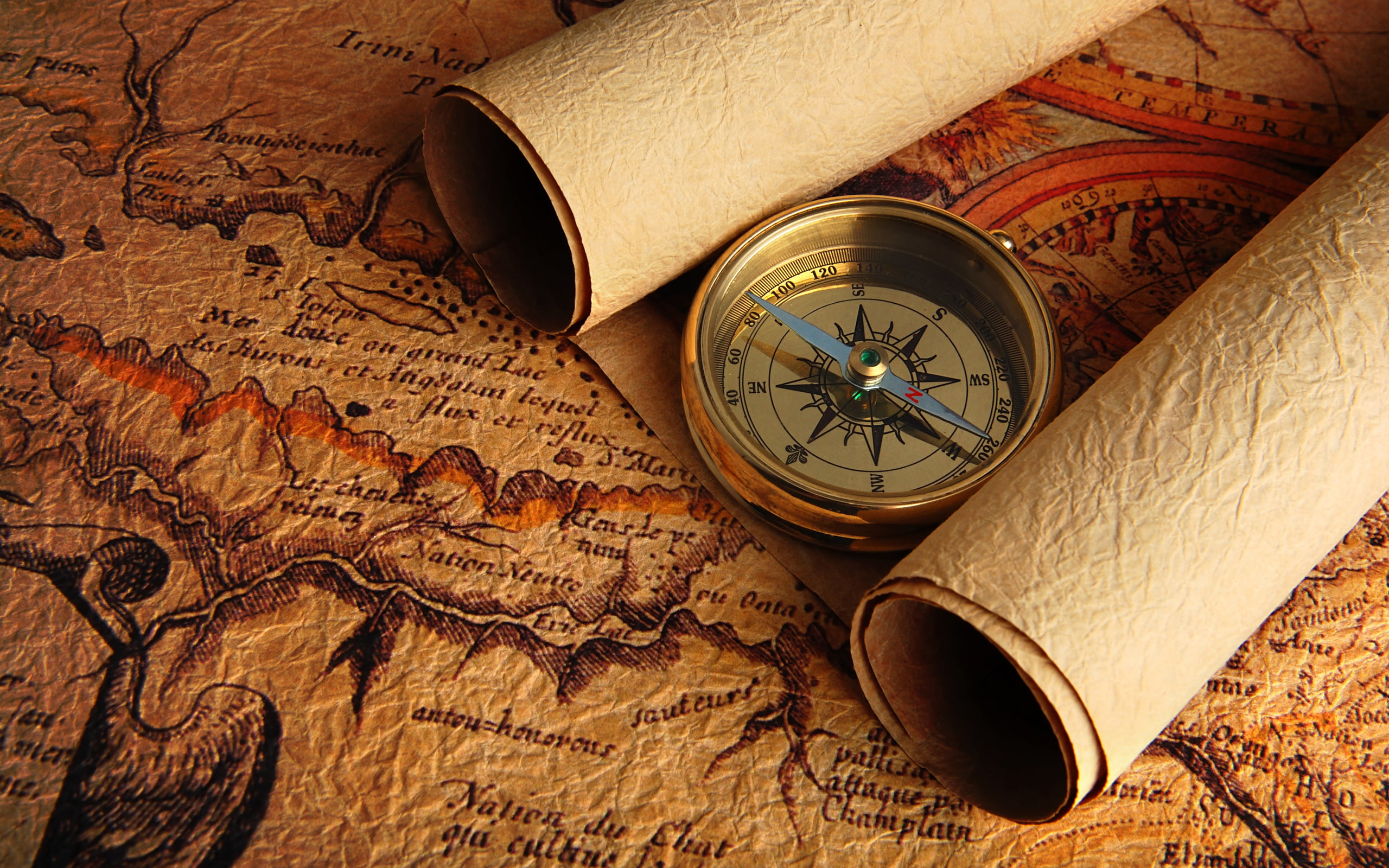 adventure, map, 2K, treasure, compass, rose, HD Wallpaper