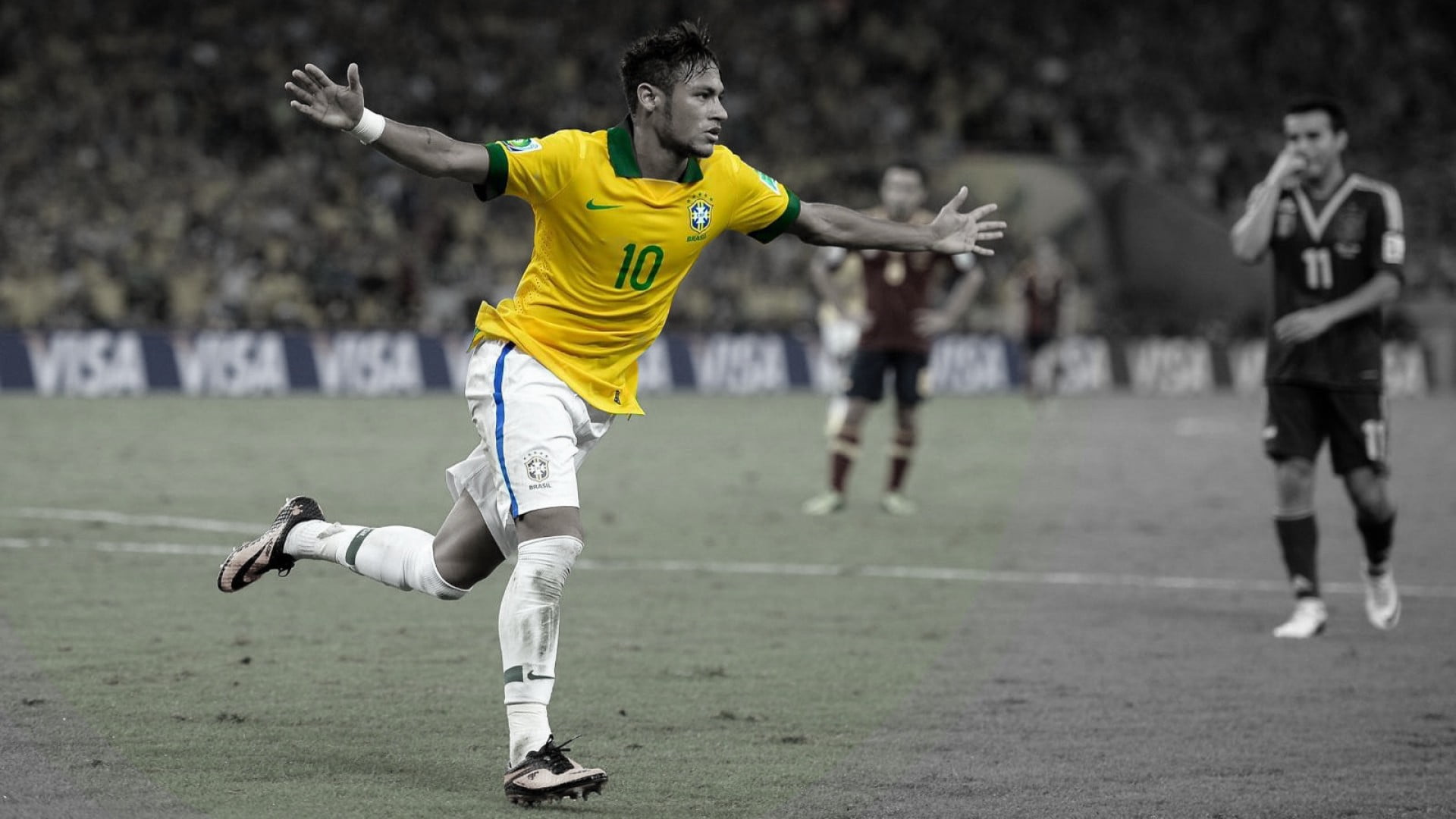 playing, Brazil, sport , clothing, 1080P, small group of people, competitive sport, adult, people, soccer player, running, competition, athlete, sport, HD Wallpaper