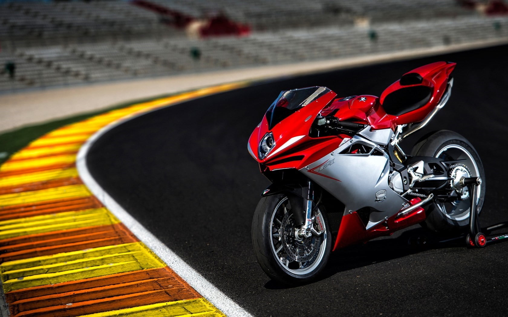 land vehicle, road, red, mode of transportation, wheel, sport, competition, 720P, transportation, motor racing track, speed, headwear, crash helmet, motorsport, HD Wallpaper