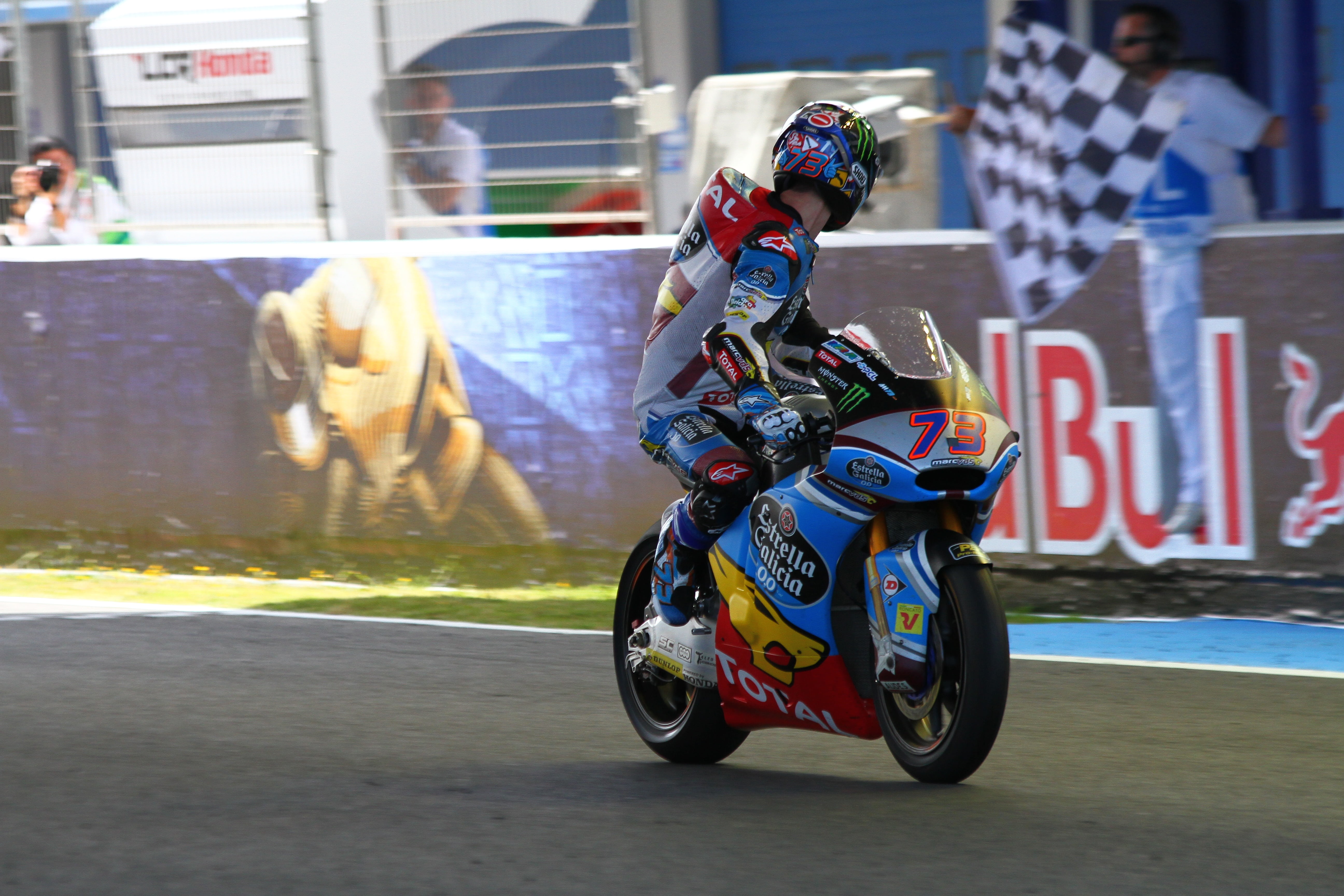 sports, land vehicle, circuit, headwear, real people, motorcycling, helmet, motorcycle Grand Prix, goal, winner, spain, group of people, biker, paddock, HD Wallpaper