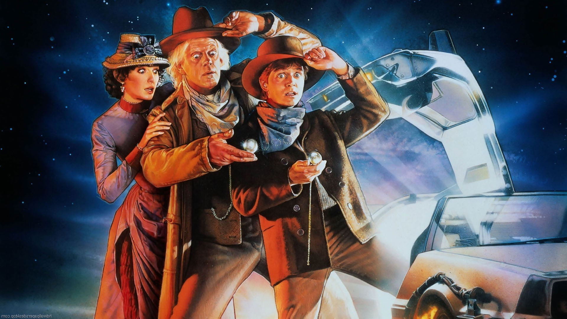 back to the future delorean movies time travel, front view, digital composite, group of people, three quarter length, women, young adult, transportation, HD Wallpaper