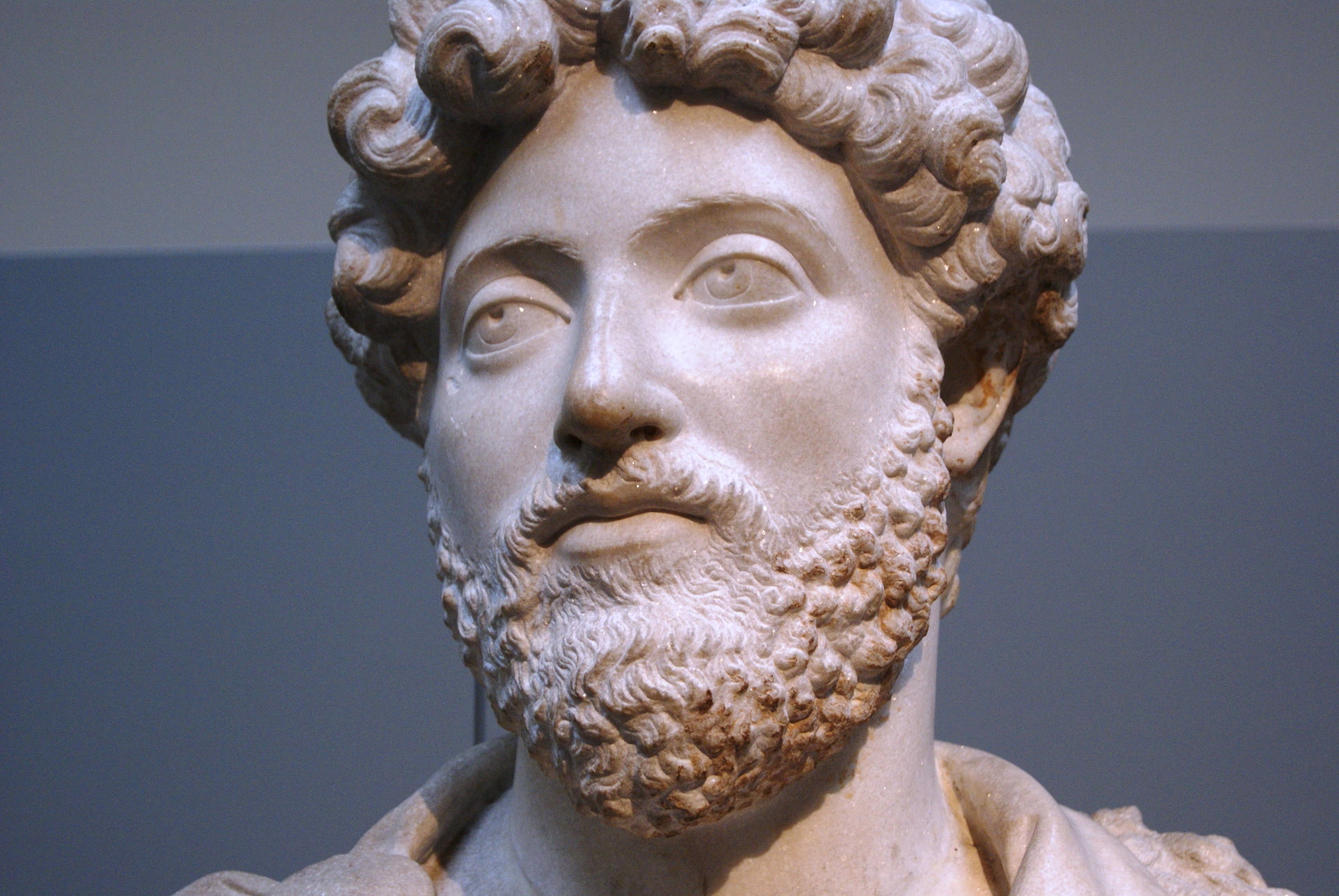 creativity, nature, representation, human body part, marble, headshot, portrait, art and craft, beard, marcus aurelius, europe, body part, 4K, sculpture, HD Wallpaper