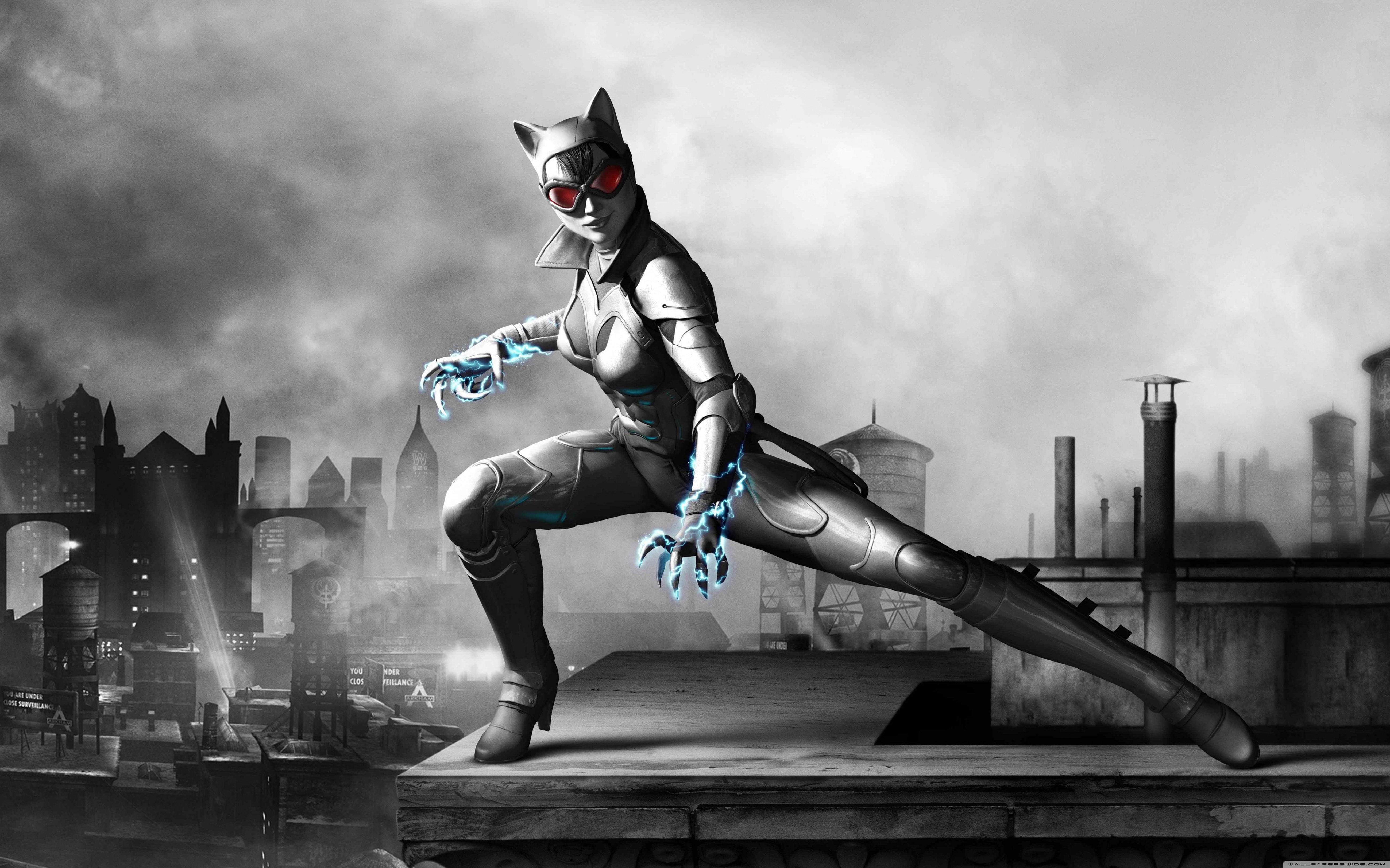 city, skyscraper, built structure, lifestyles, representation, catwomen, cloud - sky, digital composite, cityscape, women, full length, outdoors, edition, HD Wallpaper