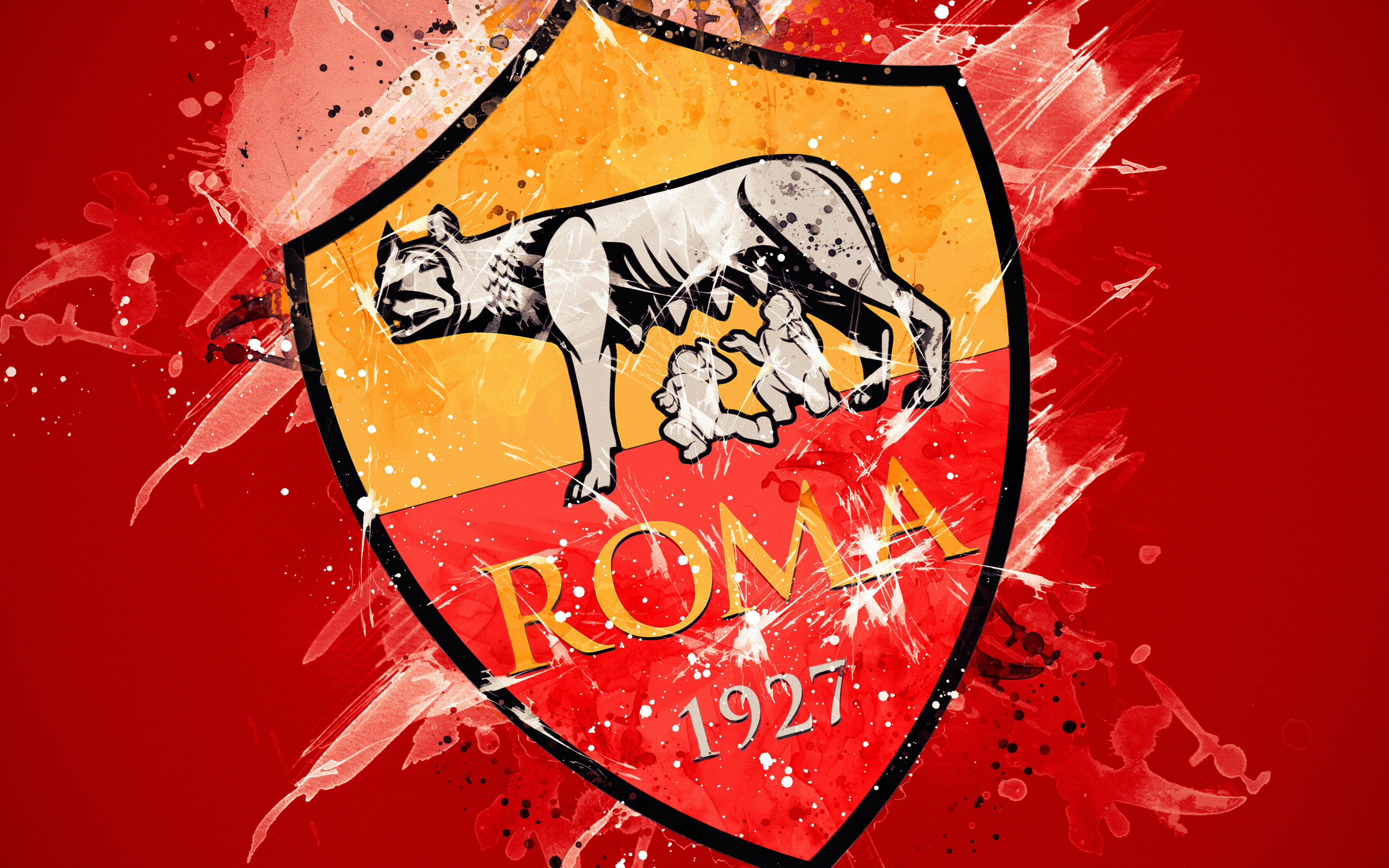 4K, A.S. Roma, Logo, Soccer, HD Wallpaper