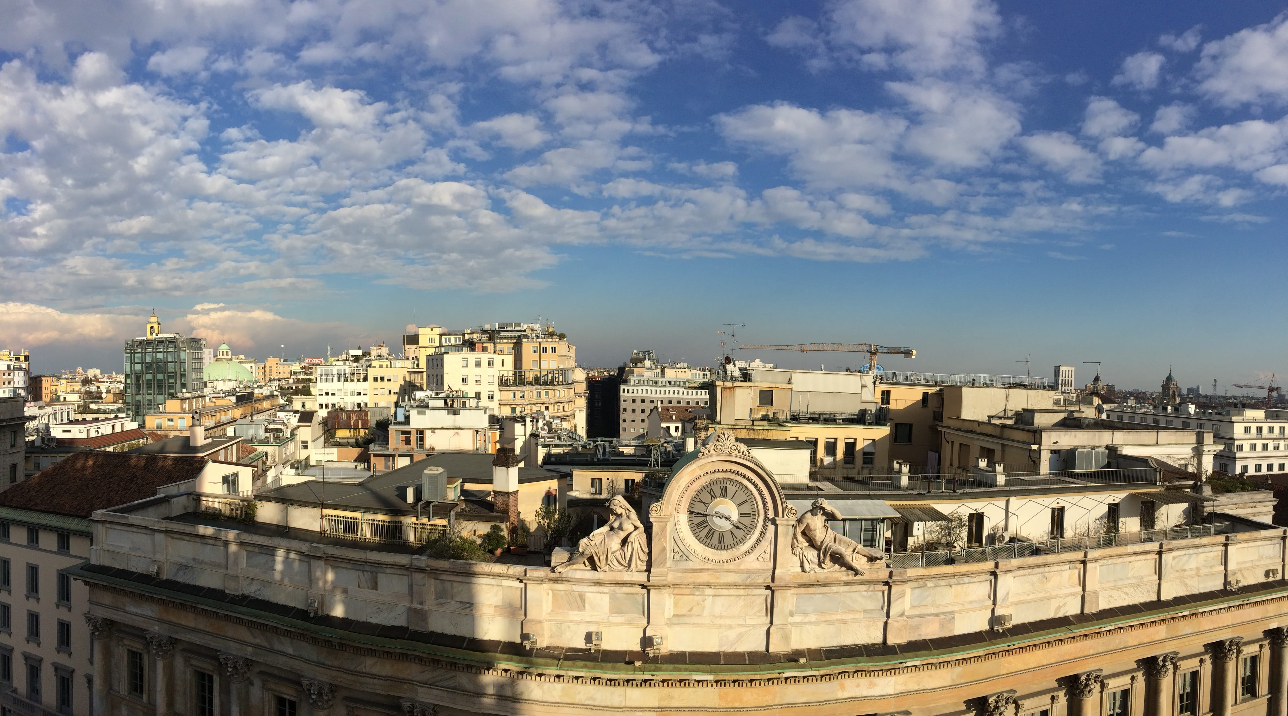 overview, church, italy, 4K, sky, sunlight, travel, duomo, development, milan, blue, building exterior, cloud - sky, metropolitan city of milan, outdoors, HD Wallpaper