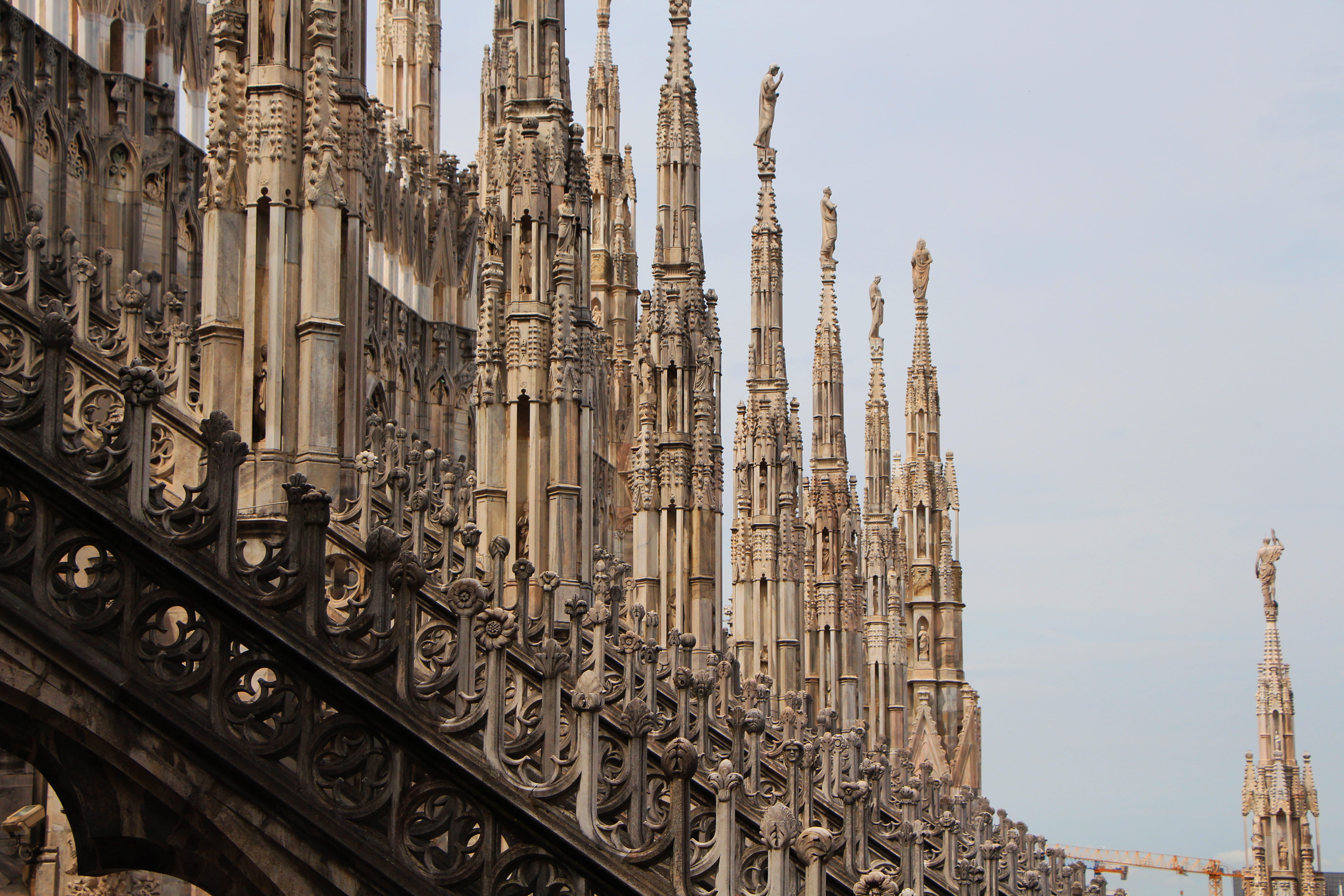 sky, architectural column, italy, building, travel, travel destinations, religion, tourism, day, built structure, duomo di milano italy, the past, ornate, HD Wallpaper
