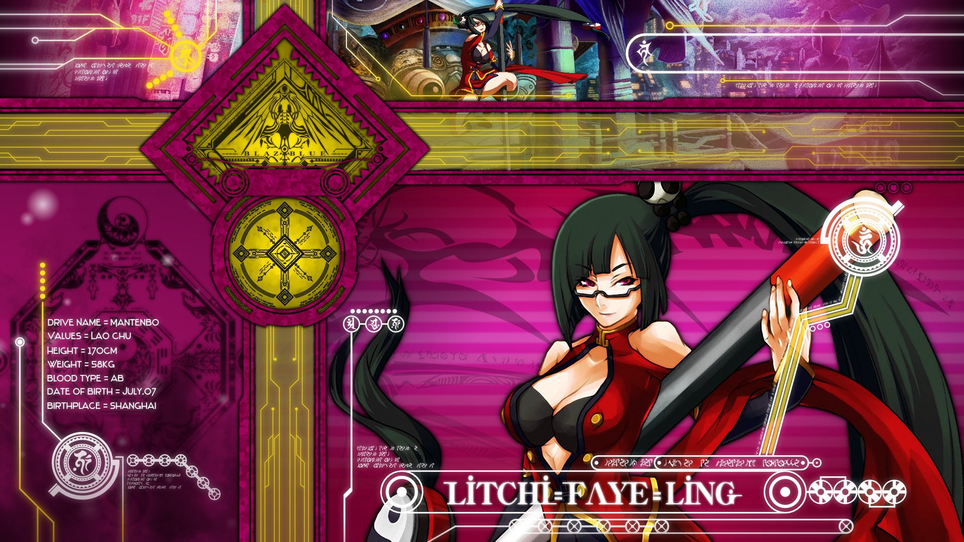 BlazBlue: Continuum Shift, Video Game, 1080P, Litchi Faye Ling, HD Wallpaper