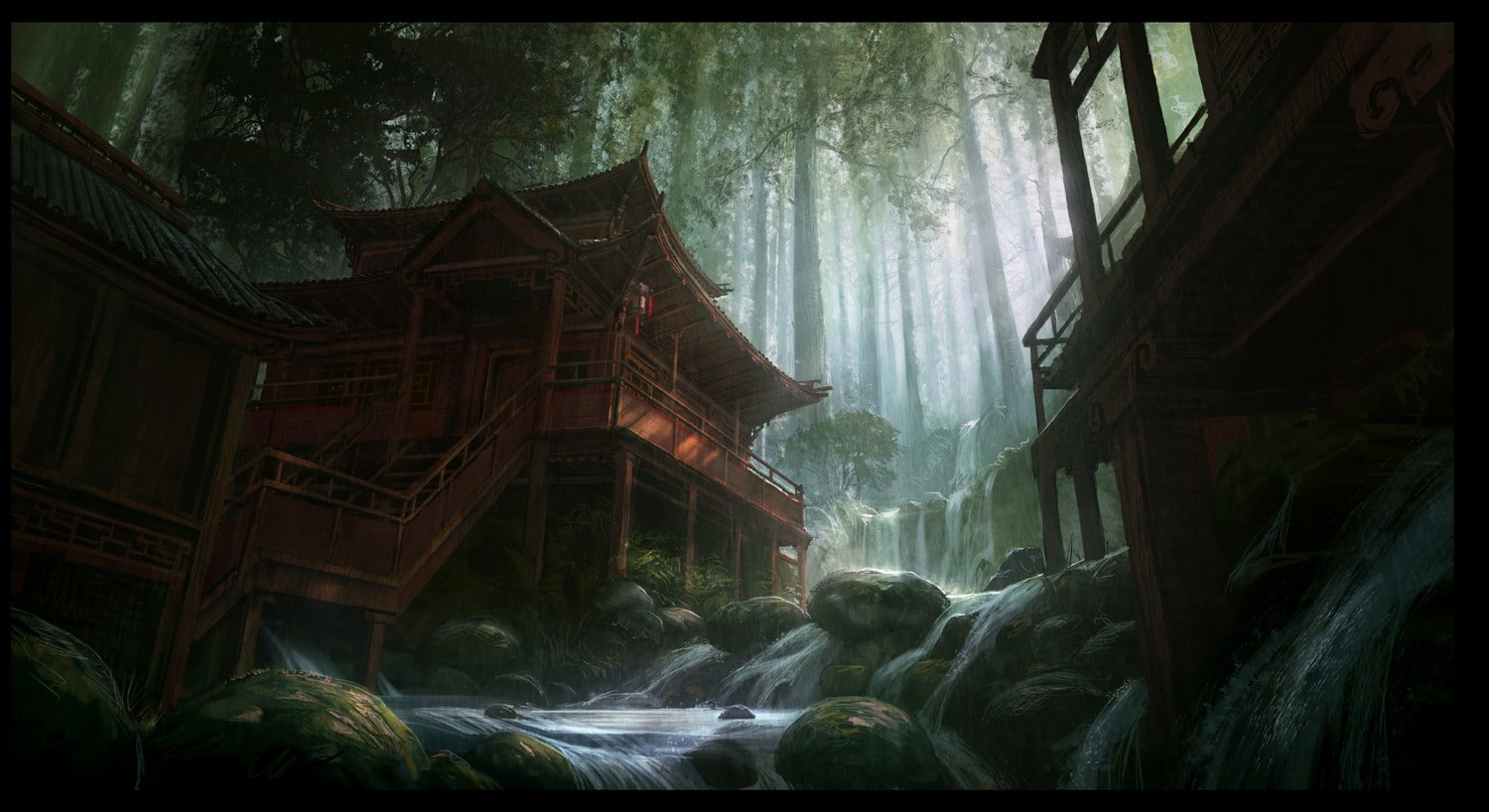 720P, architecture, Andree Wallin, fantasy Art, no people, Concept Art, river, flowing water, auto post production filter, power in nature, blurred motion, HD Wallpaper