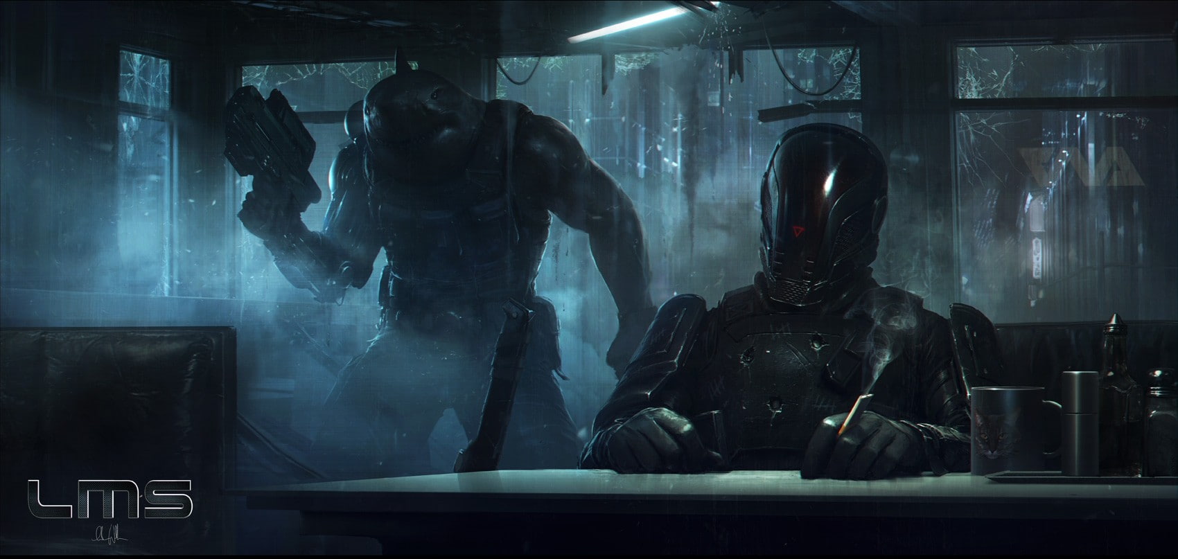 Futuristic, 720P, Andree Wallin, Mercenaries, warrior, HD Wallpaper