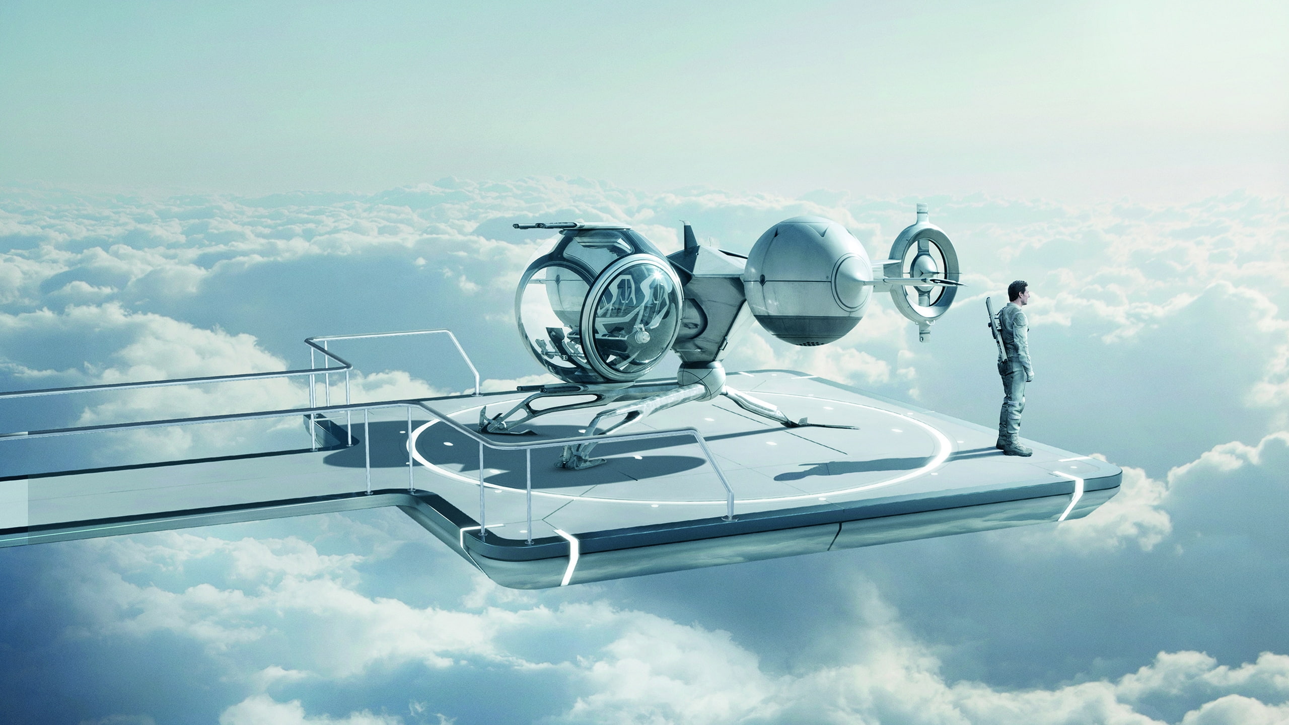 2K, oblivion, clouds, tom cruise, jack, sky, HD Wallpaper