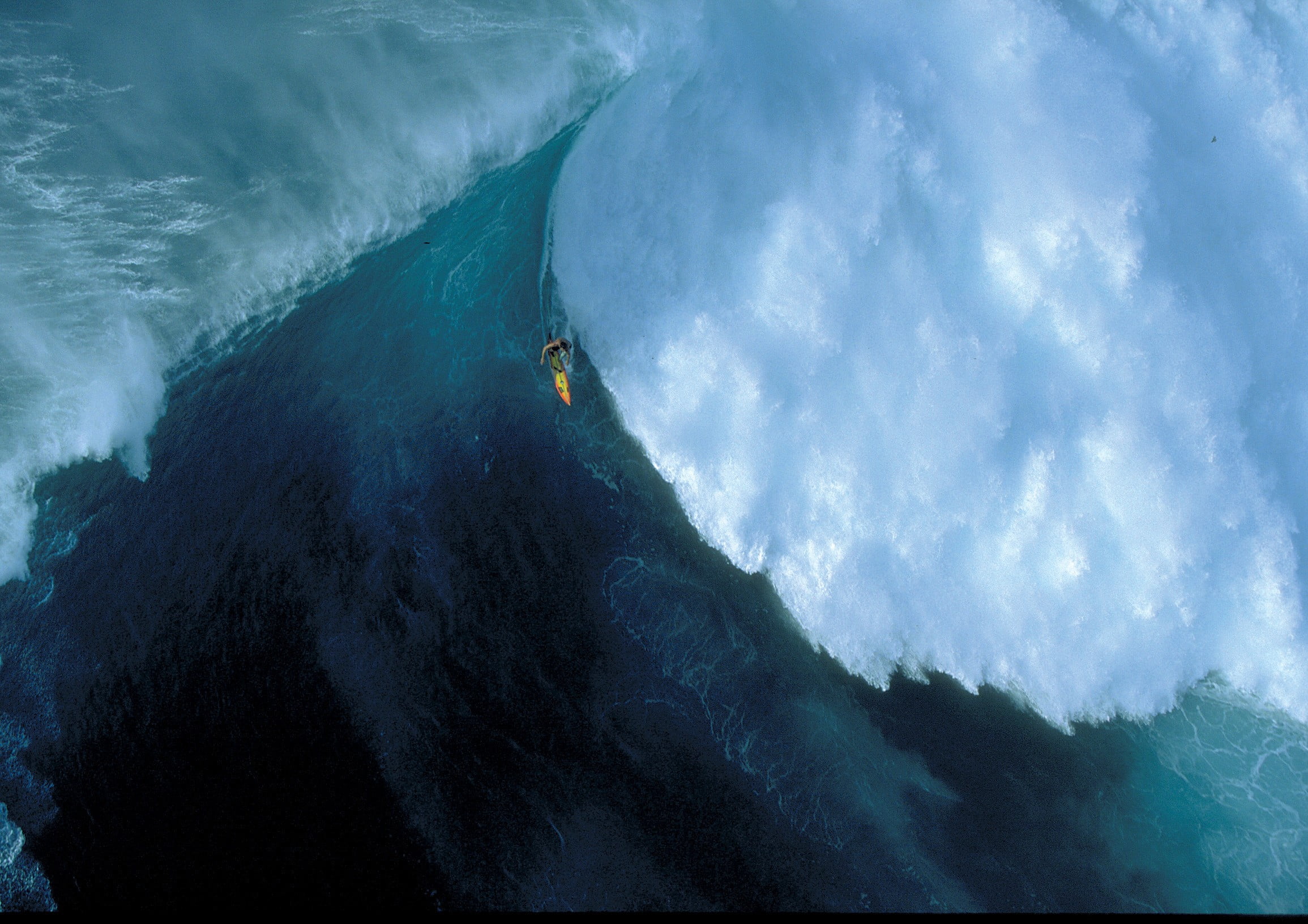 surfboard, high angle view, wave, day, leisure activity, scenics - nature, nature, surfers, travel destinations, power in nature, adventure, yellow, people, HD Wallpaper