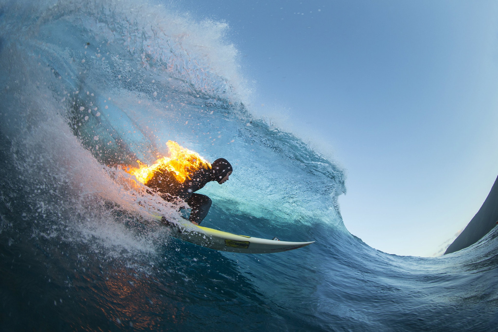 fire, surfing, Jamie OBrien, 1080P, waves, surfboards, photography, HD Wallpaper