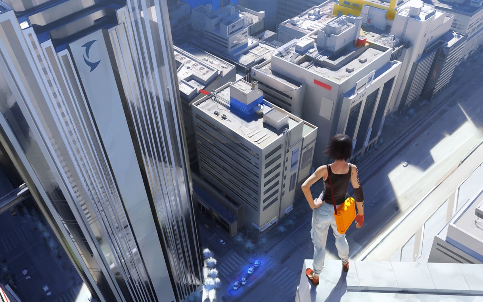 walking, young adult, leisure activity, Mirrors Edge, lifestyles, building, one person, women, full length, building exterior, motion, built structure, HD Wallpaper