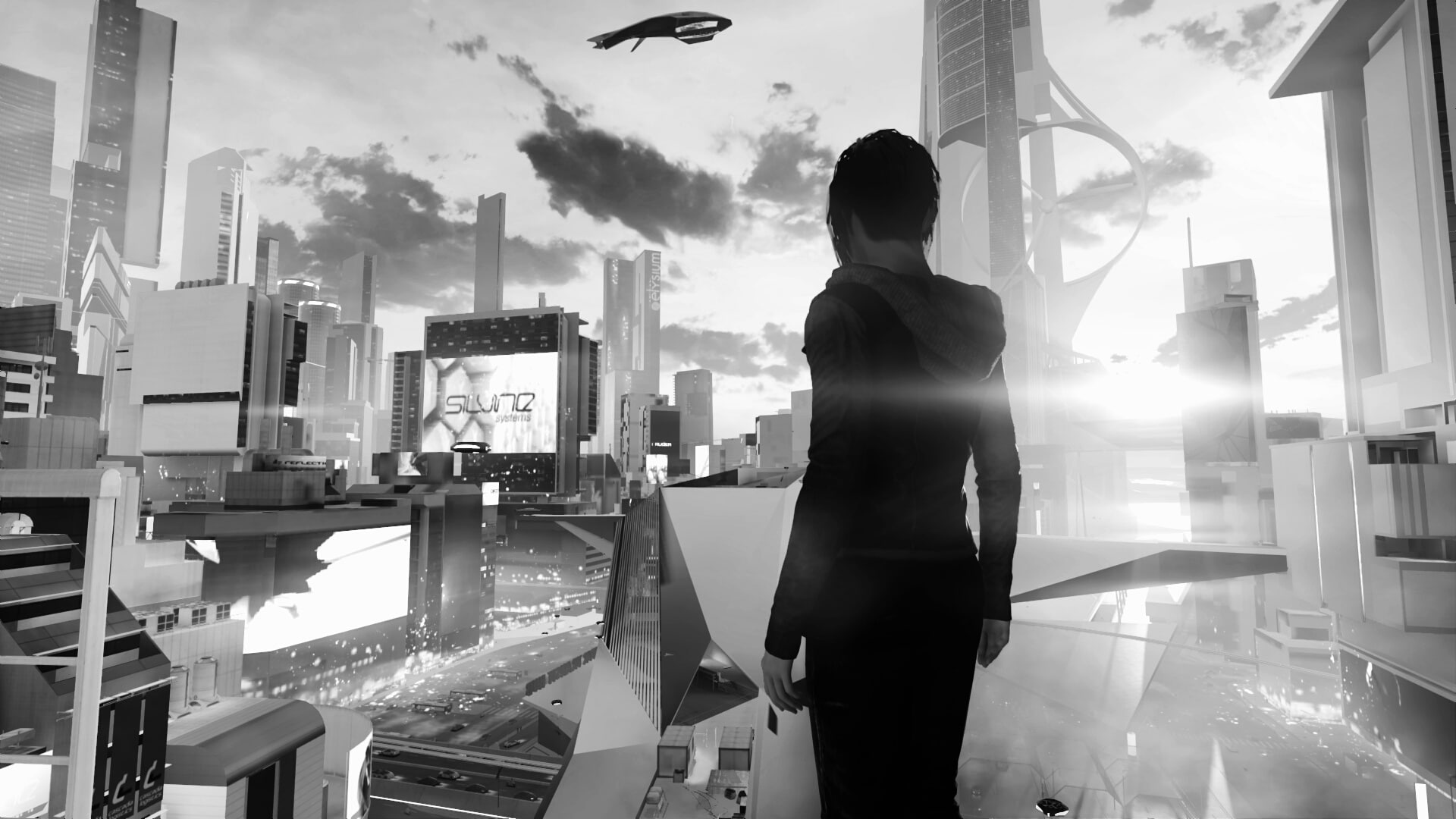 cityscape, Mirrors Edge Catalyst, monochrome, Mirrors Edge, 1080P, futuristic, video games, HD Wallpaper