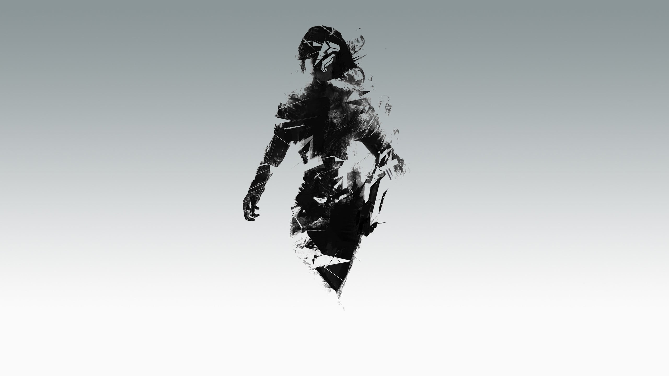 motion, 2K, black color, full length, jumping, silhouette, sky, human arm, video games, adult, females, digital composite, person, Mirrors Edge Catalyst, HD Wallpaper