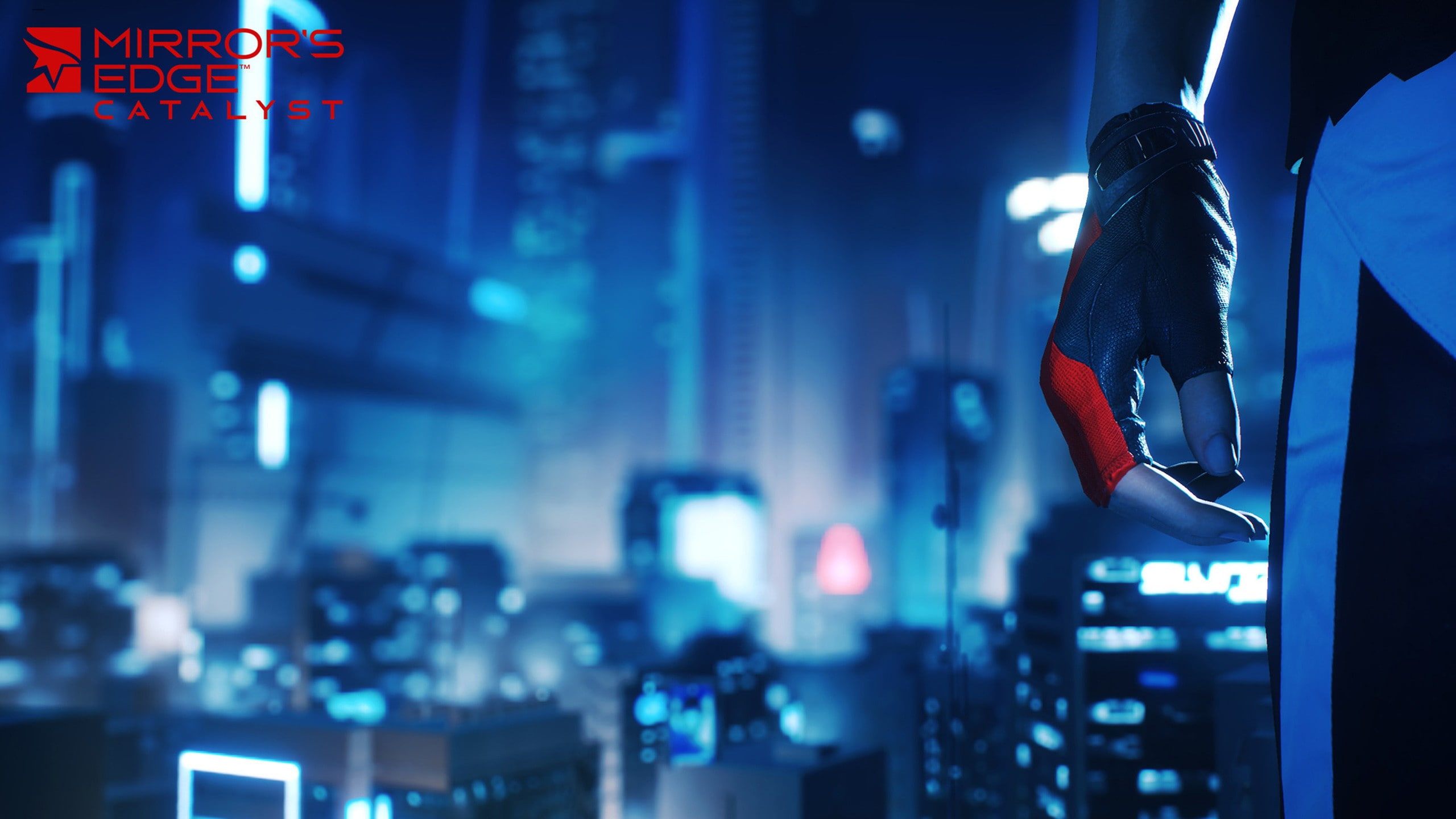 city life, artwork, blue, building exterior, office building exterior, built structure, city, technology, business, waiting, skyscraper, illuminated, 2K, HD Wallpaper