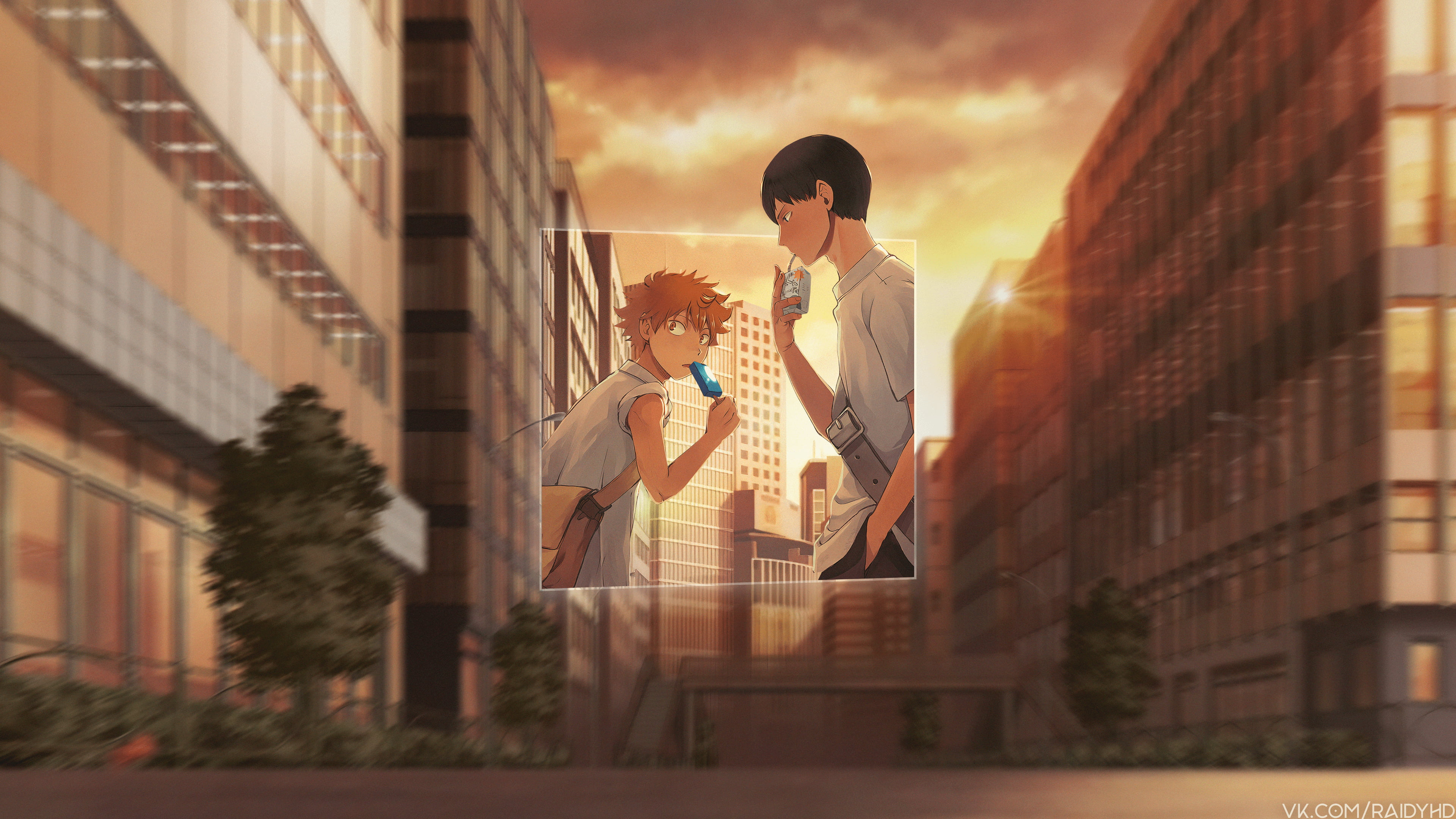 anime, anime boys, picture-in-picture, 4K, Kageyama Tobio, HD Wallpaper