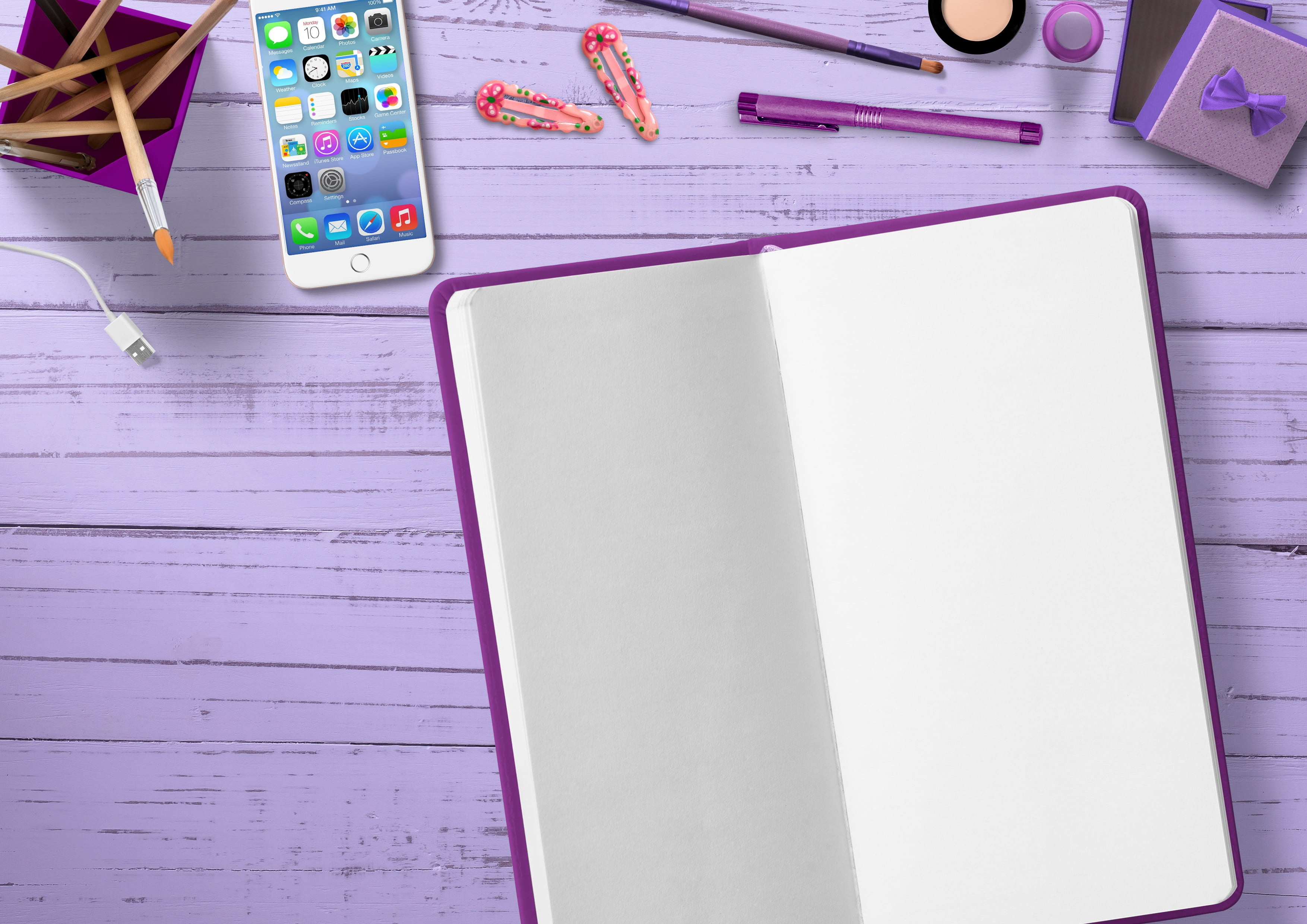 pink, high angle view, book, pen box, creative, write down, spiral notebook, besides, business, scene, pens, mobile phone, pen, colored pencil, teen, writing instrument, HD Wallpaper