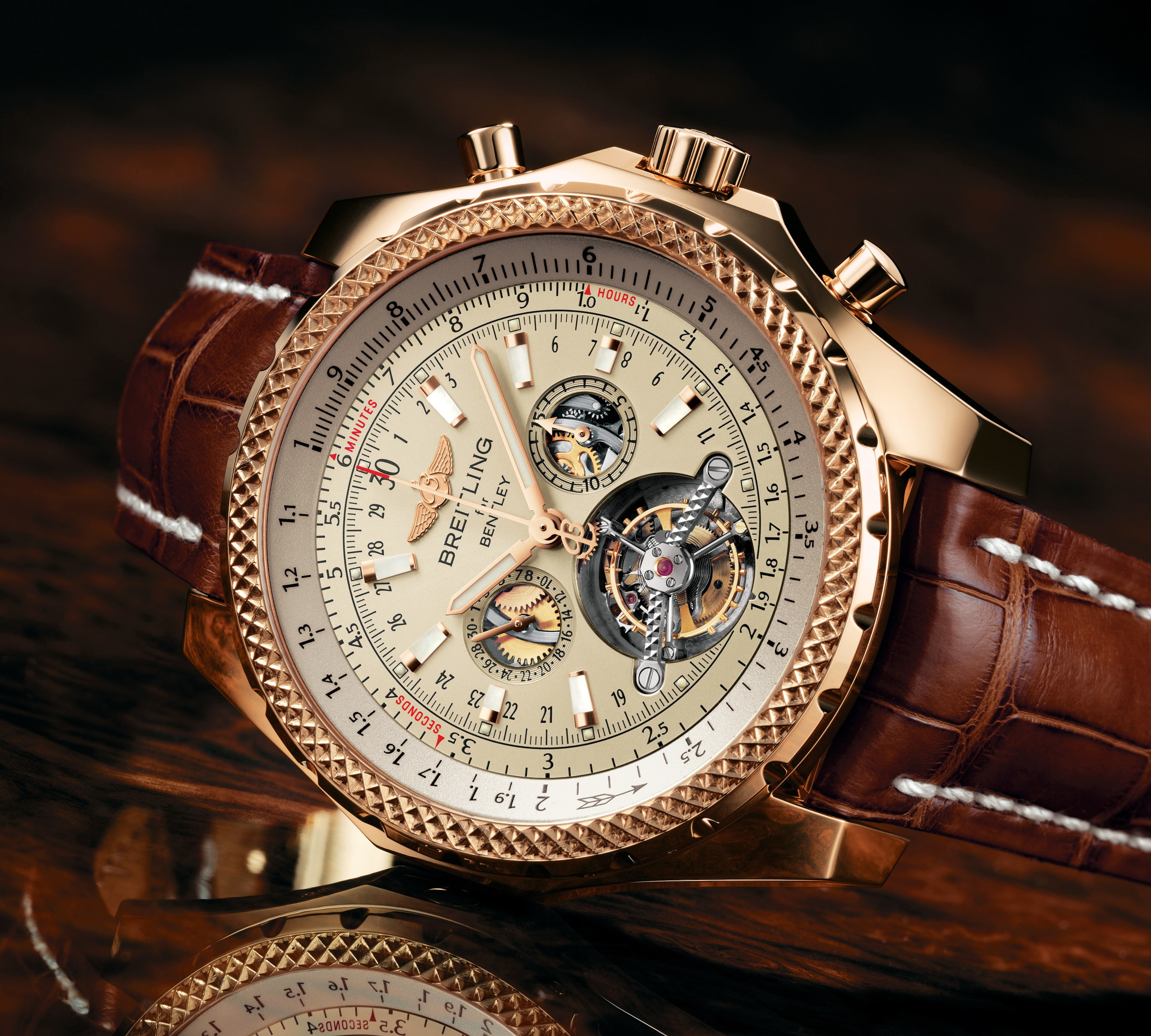 the past, brown, no people, history, equipment, BREITLING, close-up, colored, minute hand, personal accessory, time, ornate, antique, 2K, wristwatch, luxury, HD Wallpaper