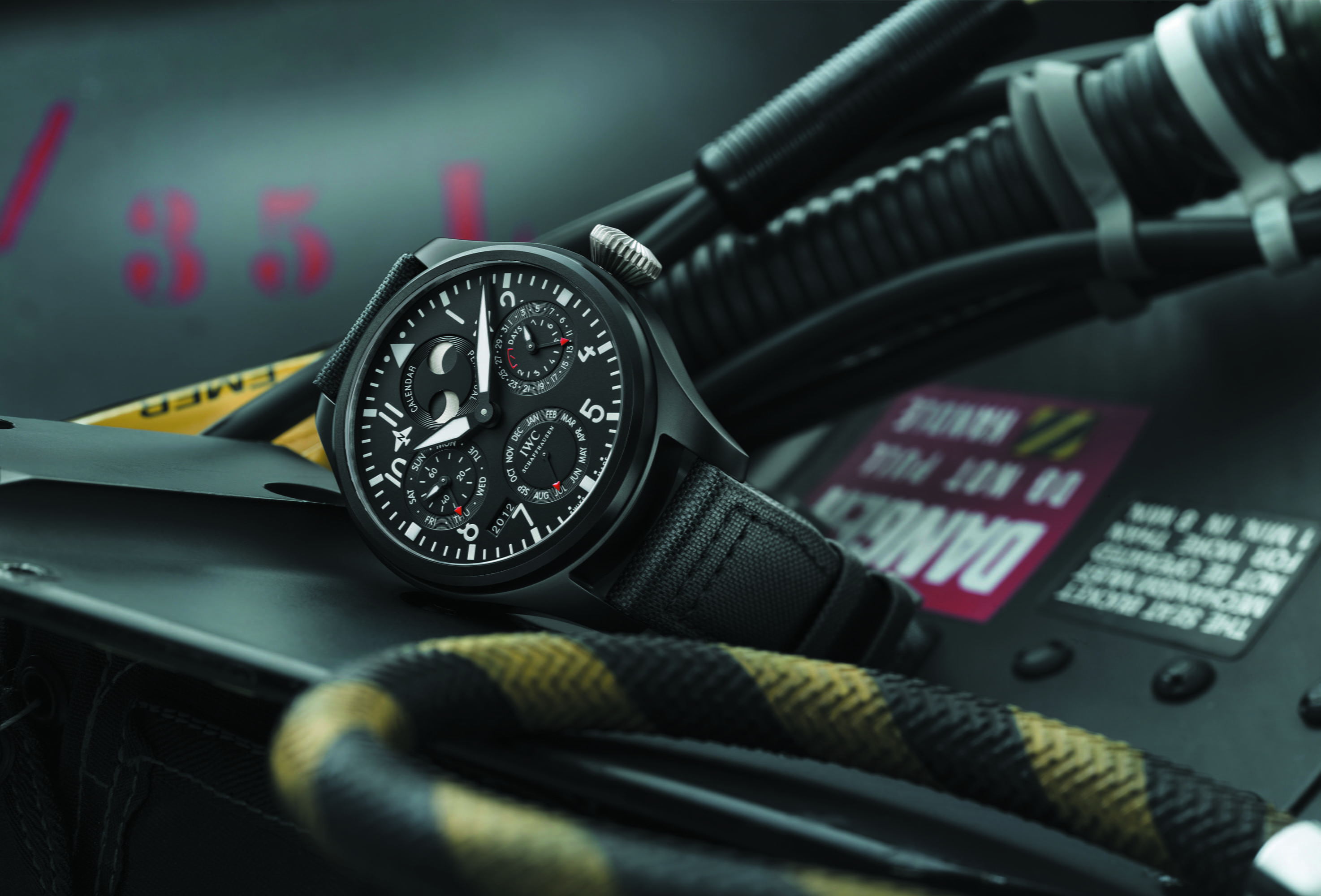 stylish, 2K, watch, IWC, cable, chronograph, Pilots, black, round, strap, HD Wallpaper