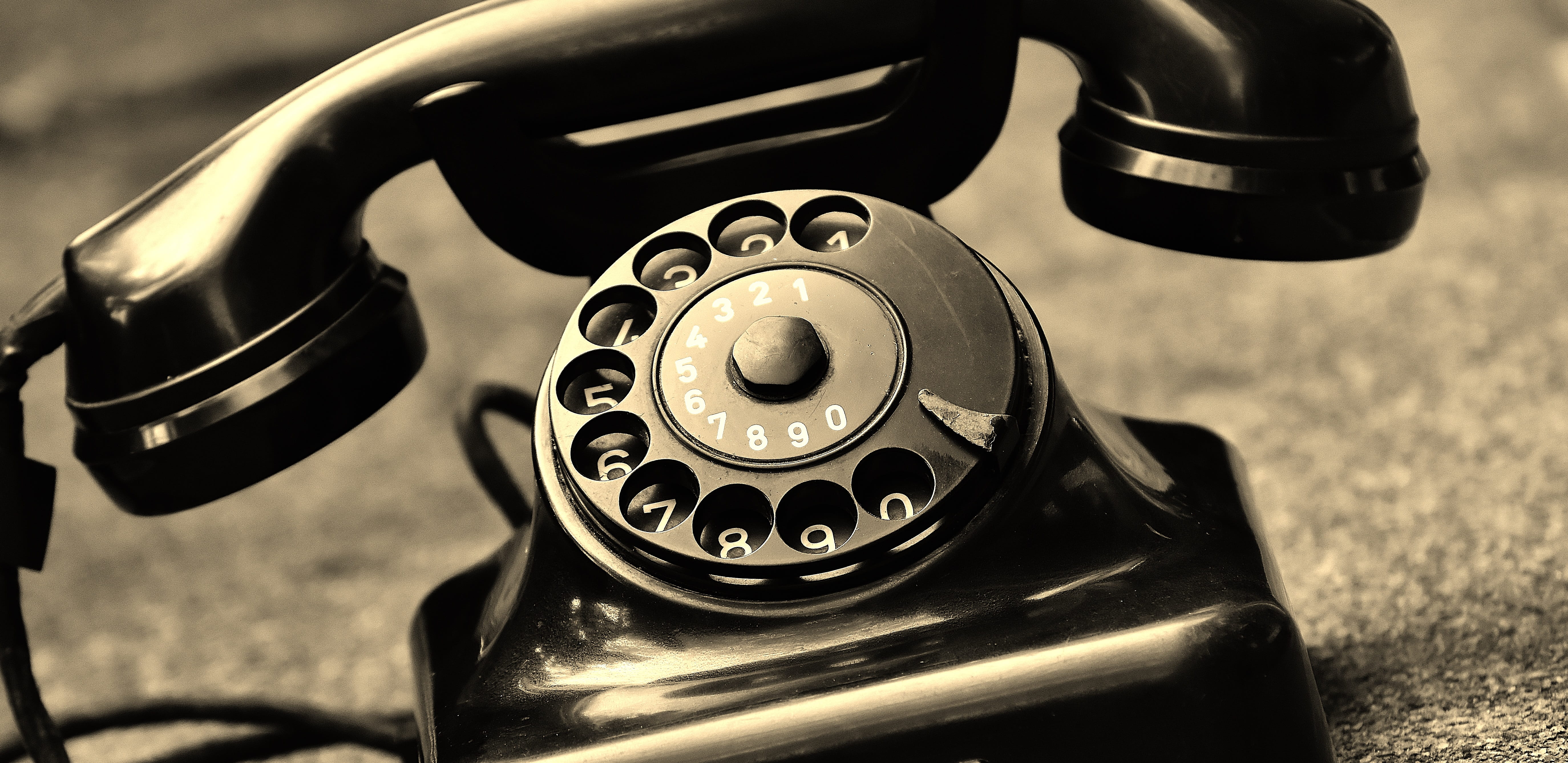 landline phone, black, technology, single object, 5K, nostalgia, focus on foreground, man made, the past, history, antique, number, telephone receiver, HD Wallpaper